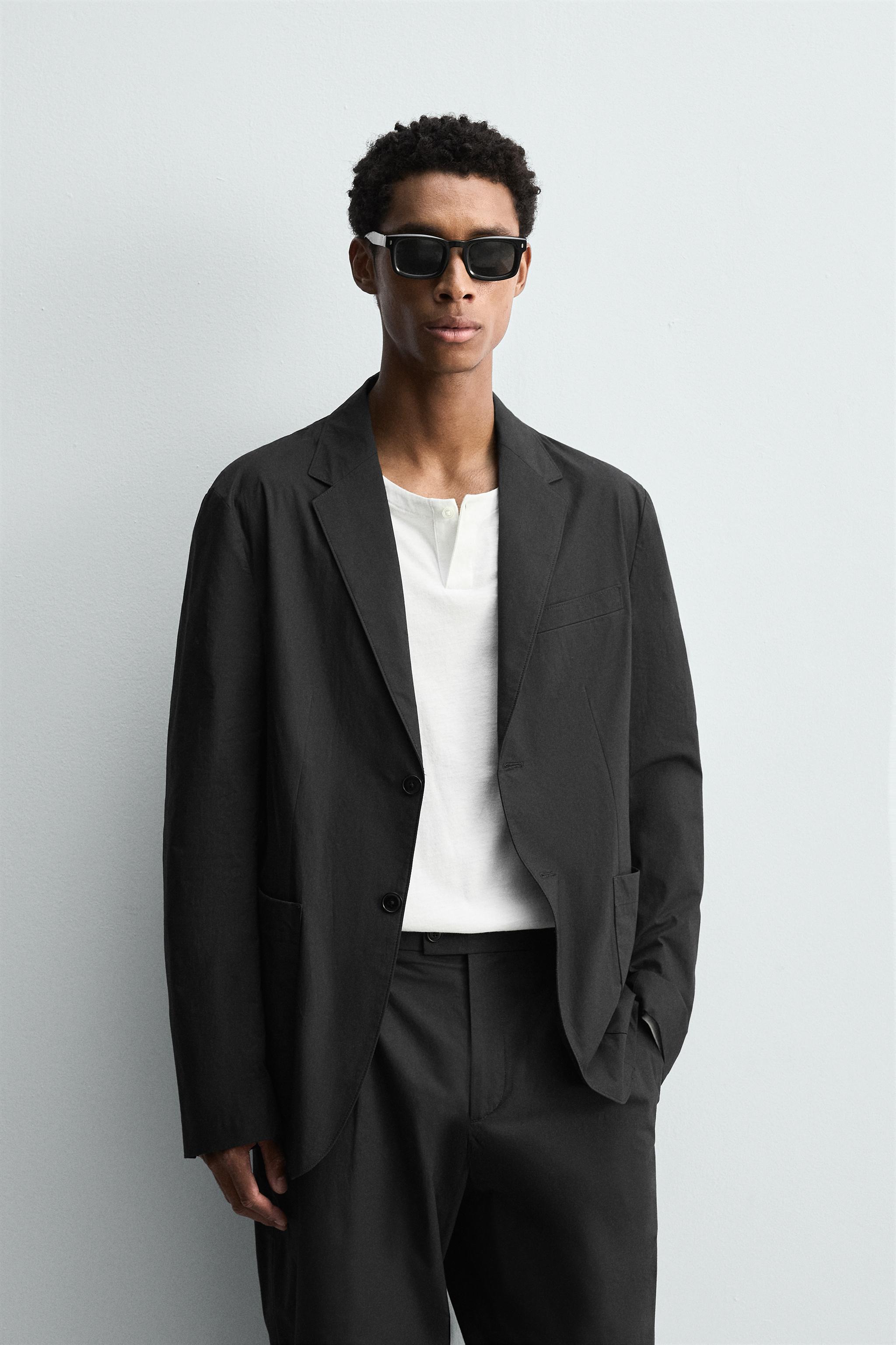 POPLIN SUIT BLAZER