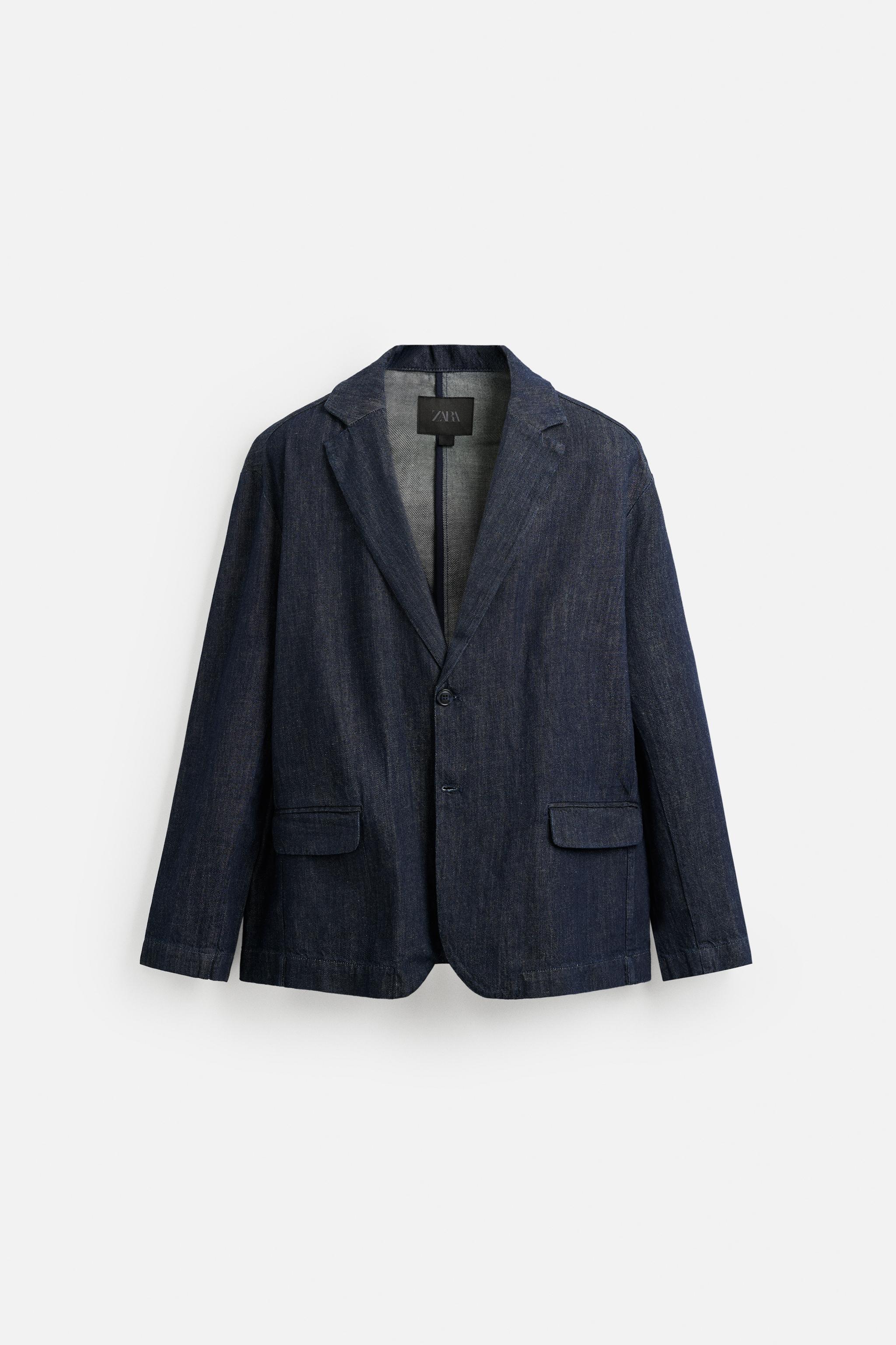 RELAXED FIT DENIM BLAZER