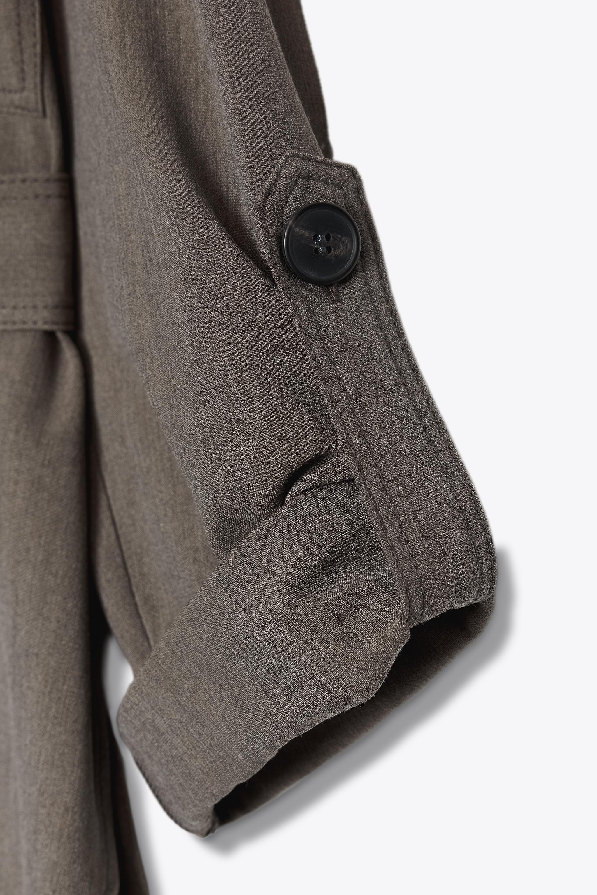 TAB SLEEVE BELTED SHIRT