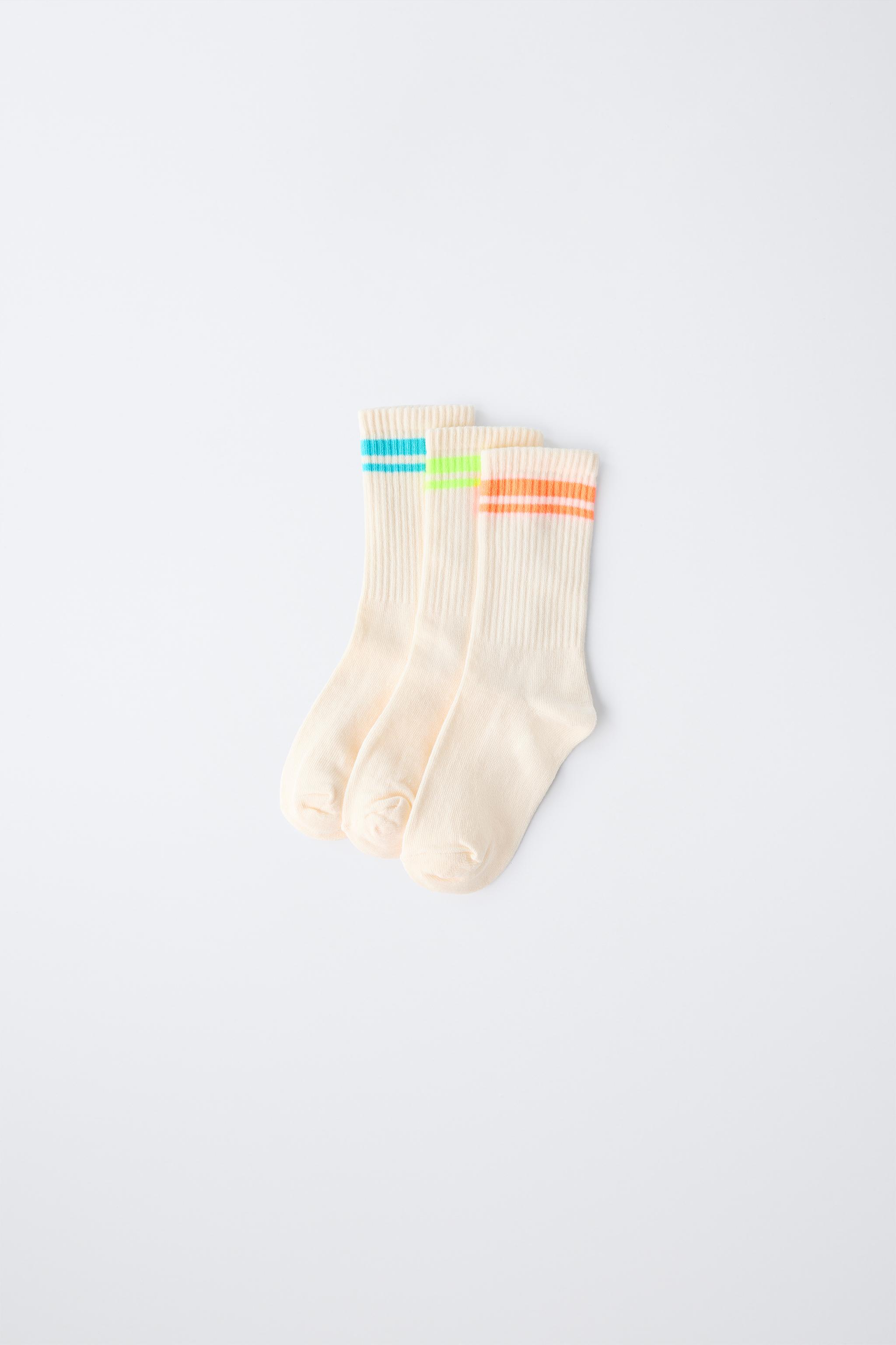 THREE-PACK OF STRIPED LONG SOCKS