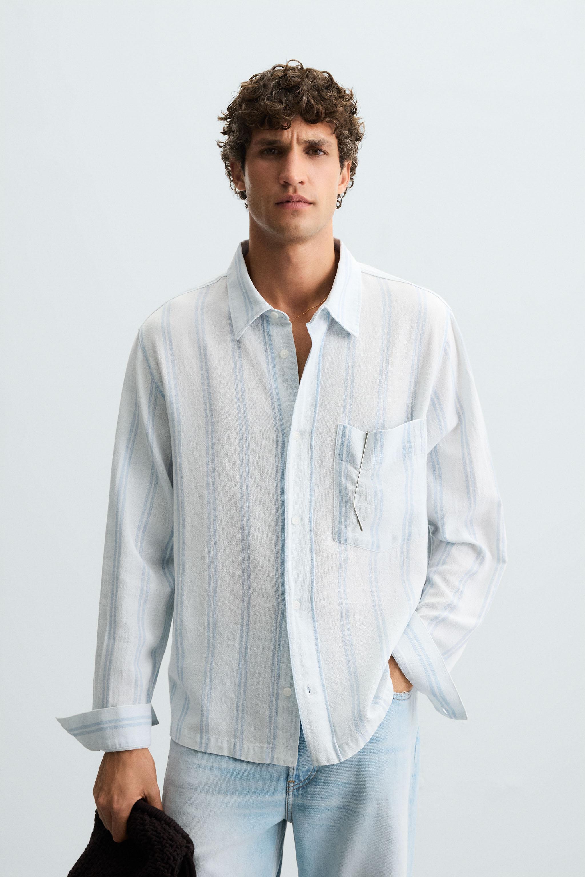 TEXTURED STRIPED SHIRT