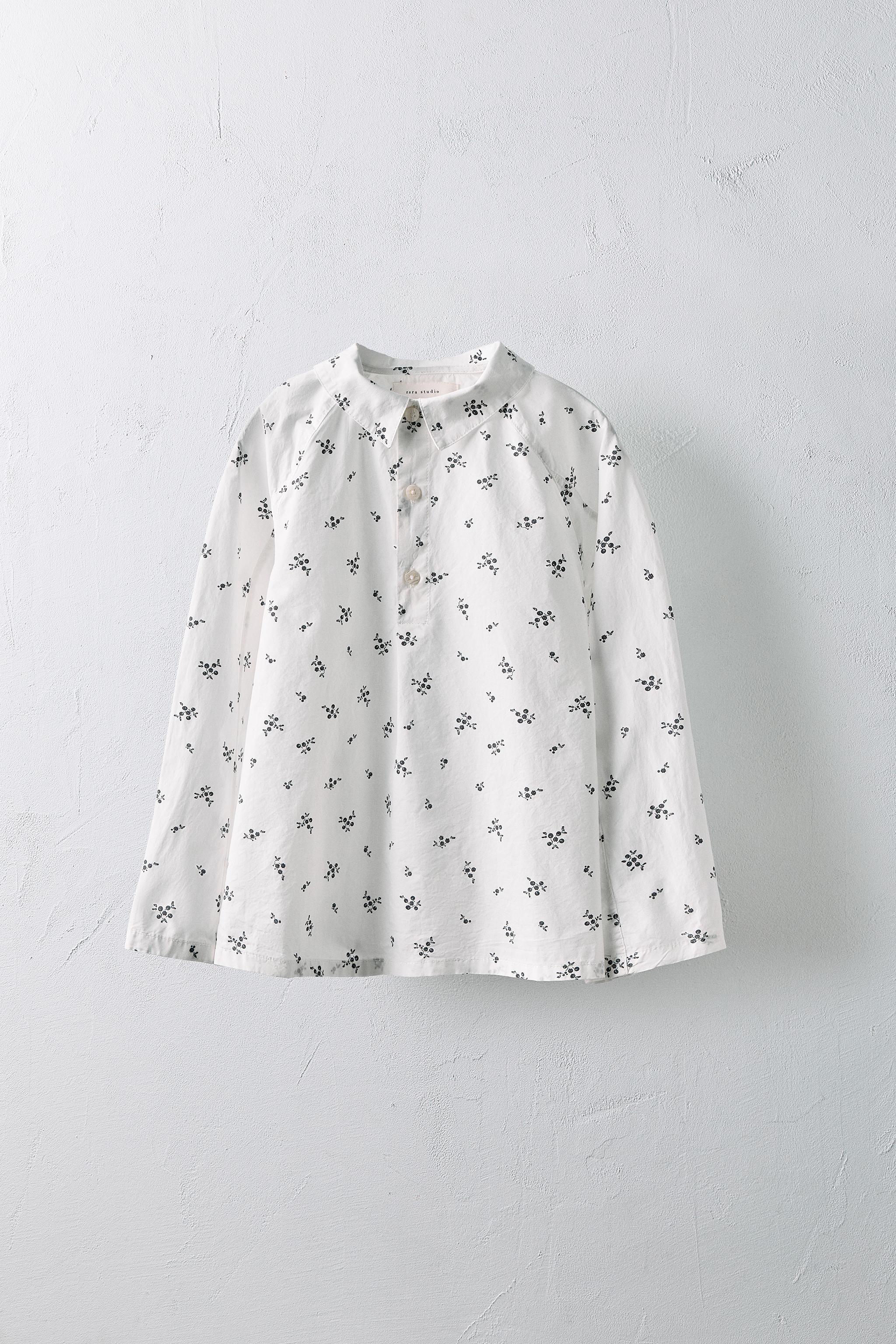 AGES 6-10/LIMITED EDITION FLORAL POPLIN SHIRT