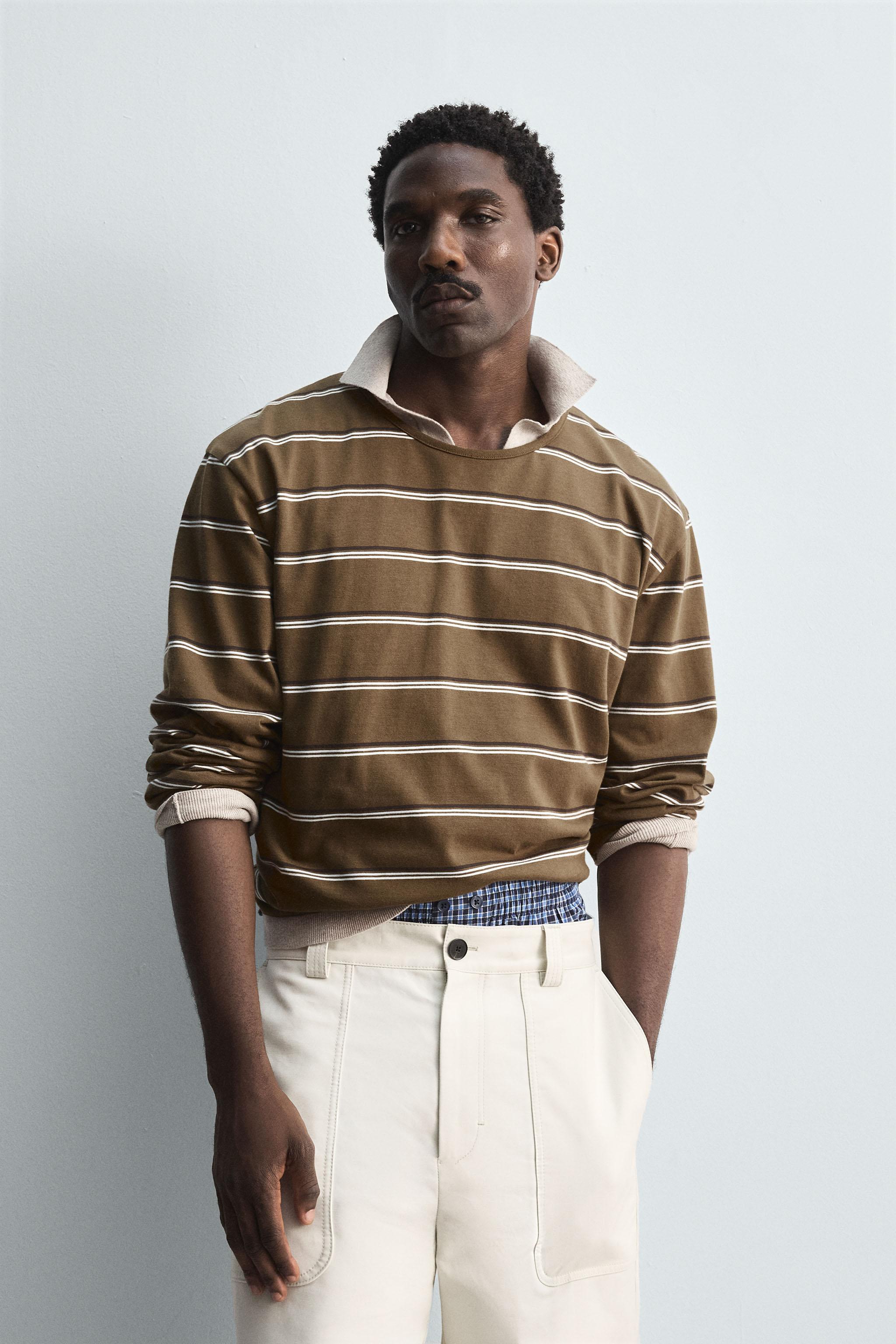 STRIPED JACQUARD T-SHIRT