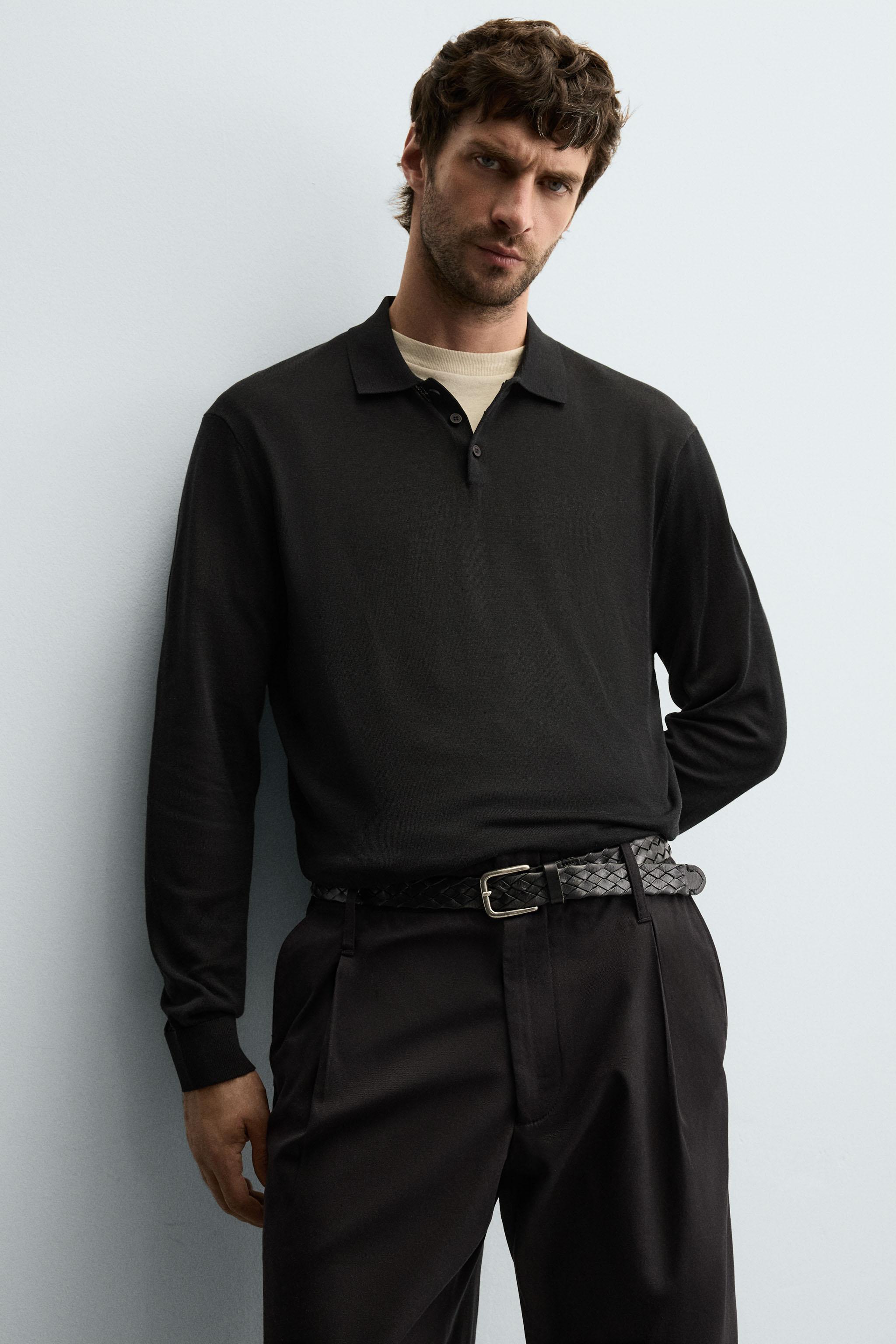 COTTON SILK KNIT POLO