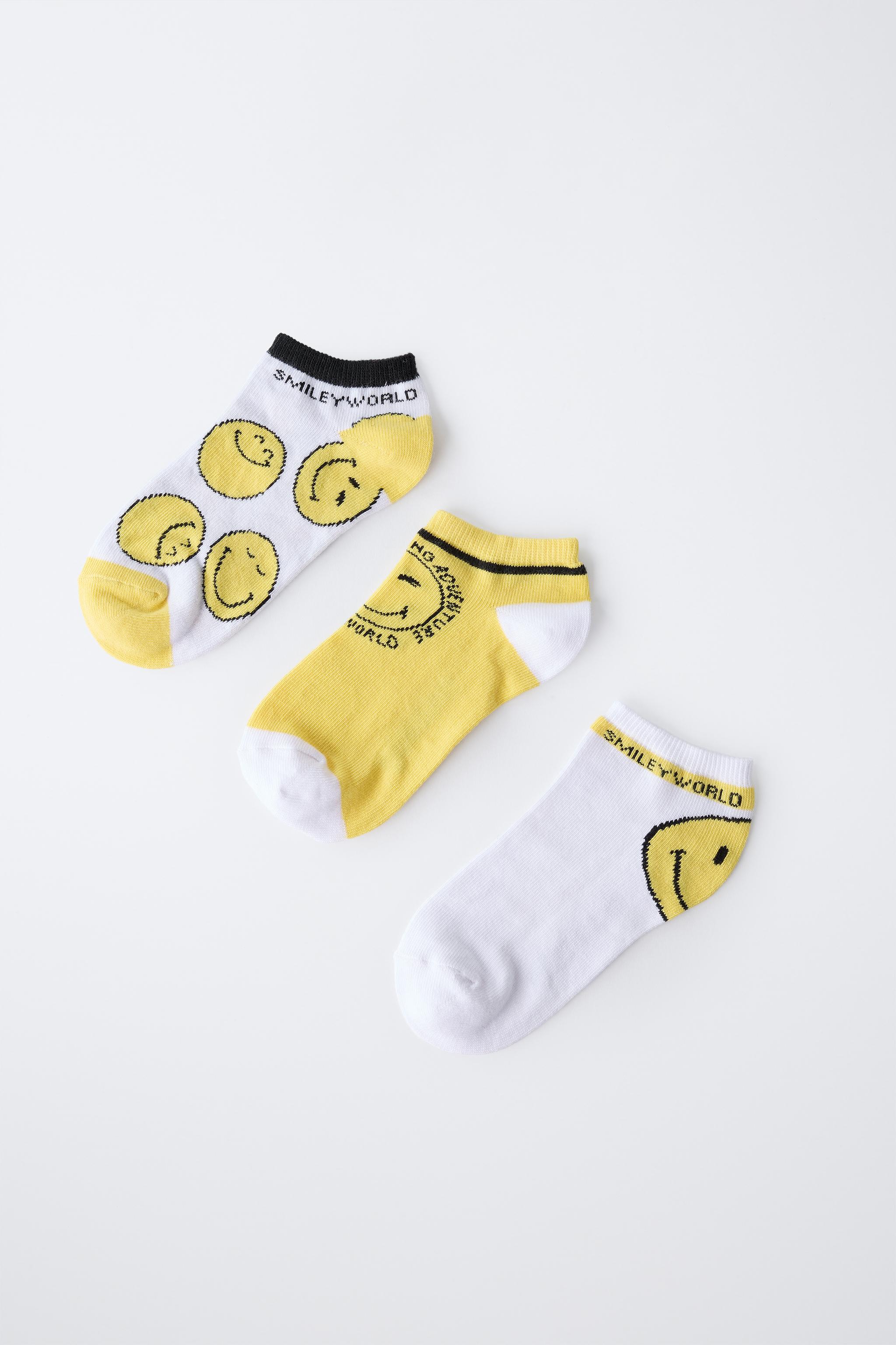 SMILEYWORLD ® THREE-PACK OF SHORT SOCKS