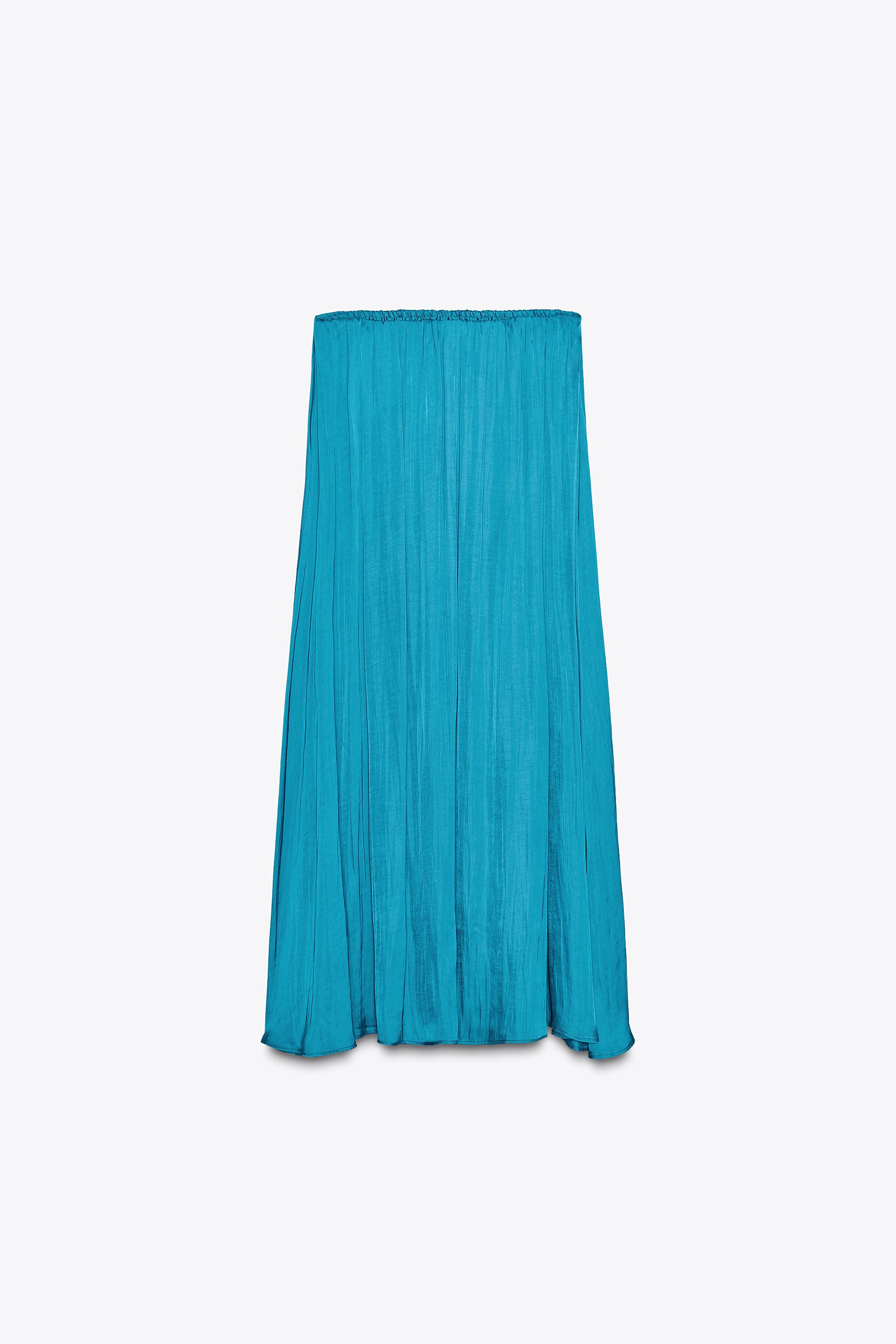 SATIN MIDI SKIRT