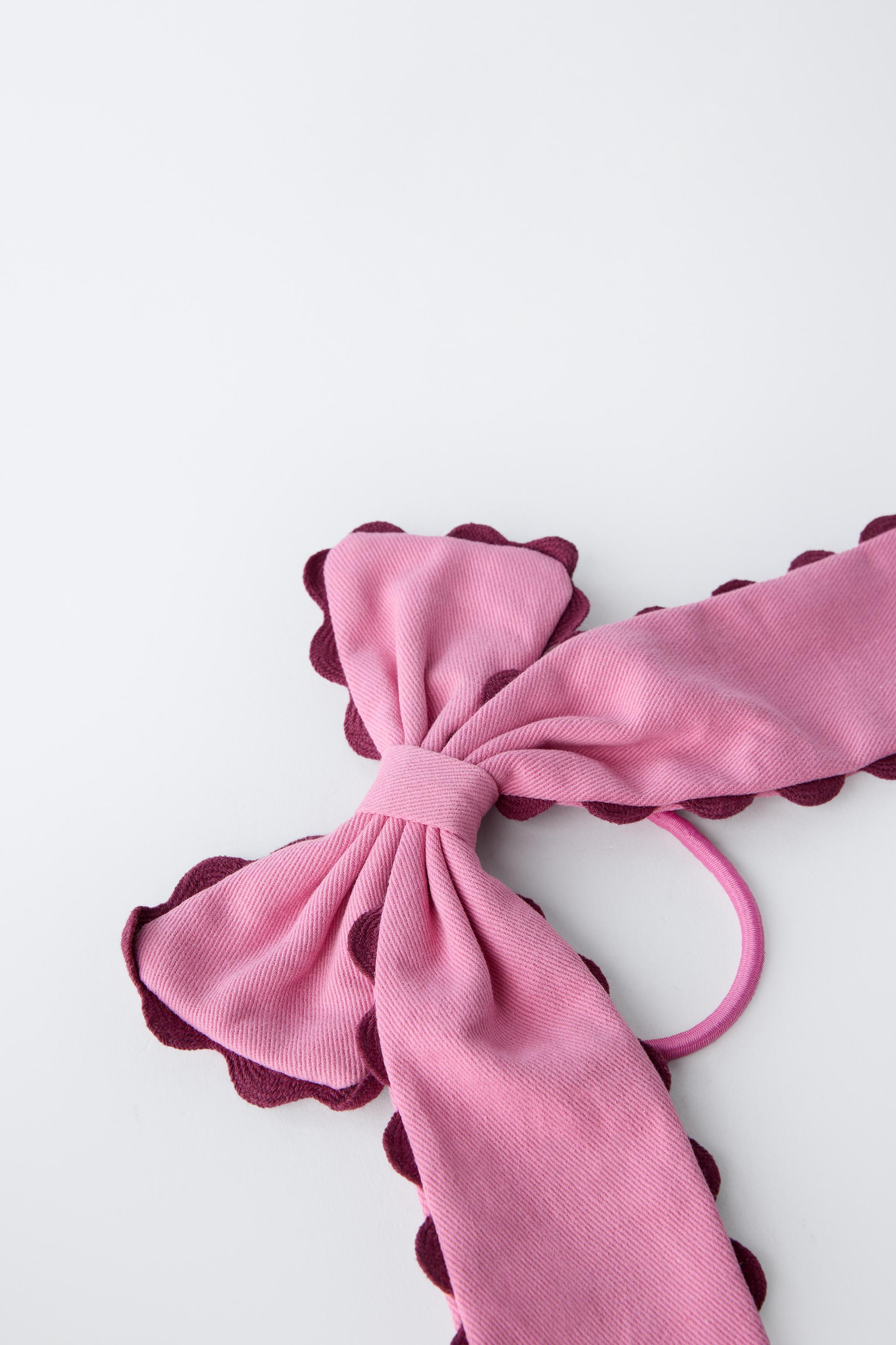 RUFFLE BOW BOBBY PIN HAIR TIE