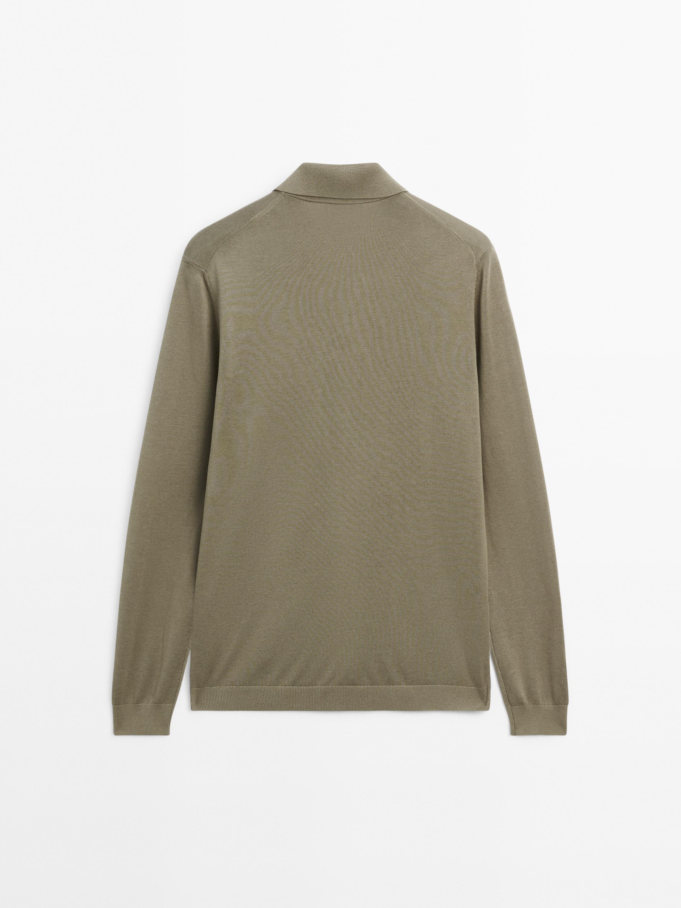 Cotton blend knit cardigan