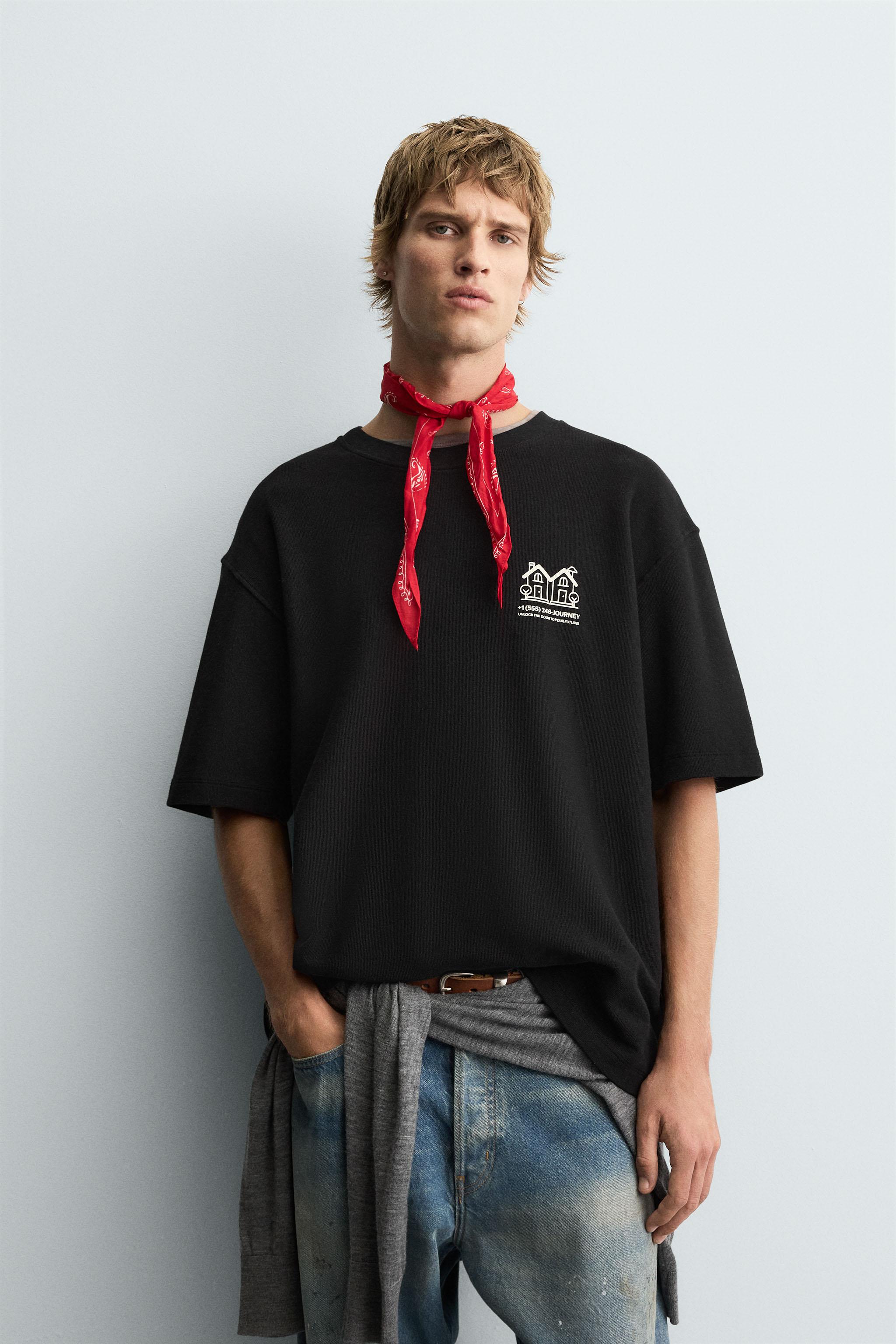 CONTRAST PRINT SWEATSHIRT