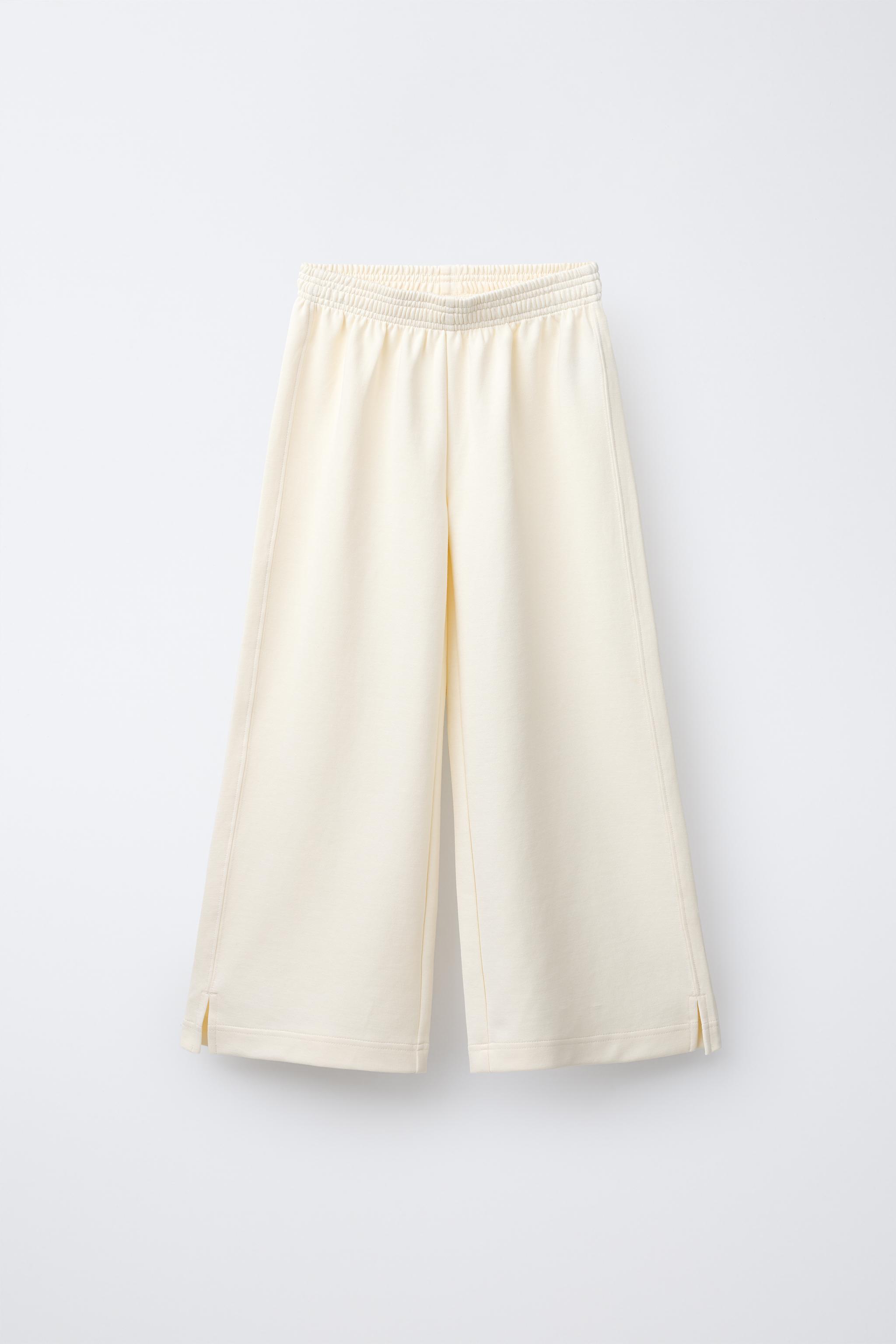 INTERLOCK WIDE LEG PANTS