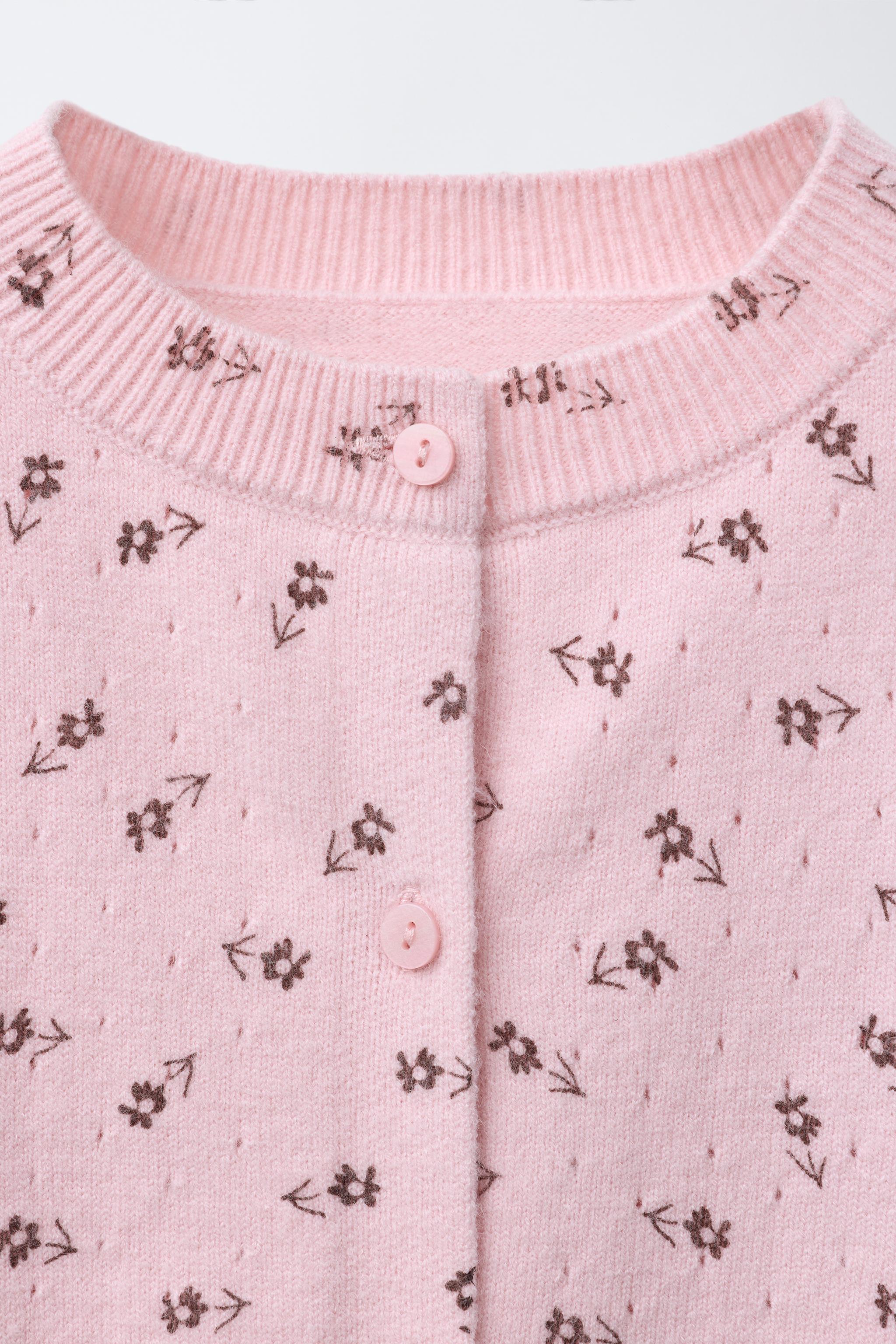 FLORAL KNIT CARDIGAN