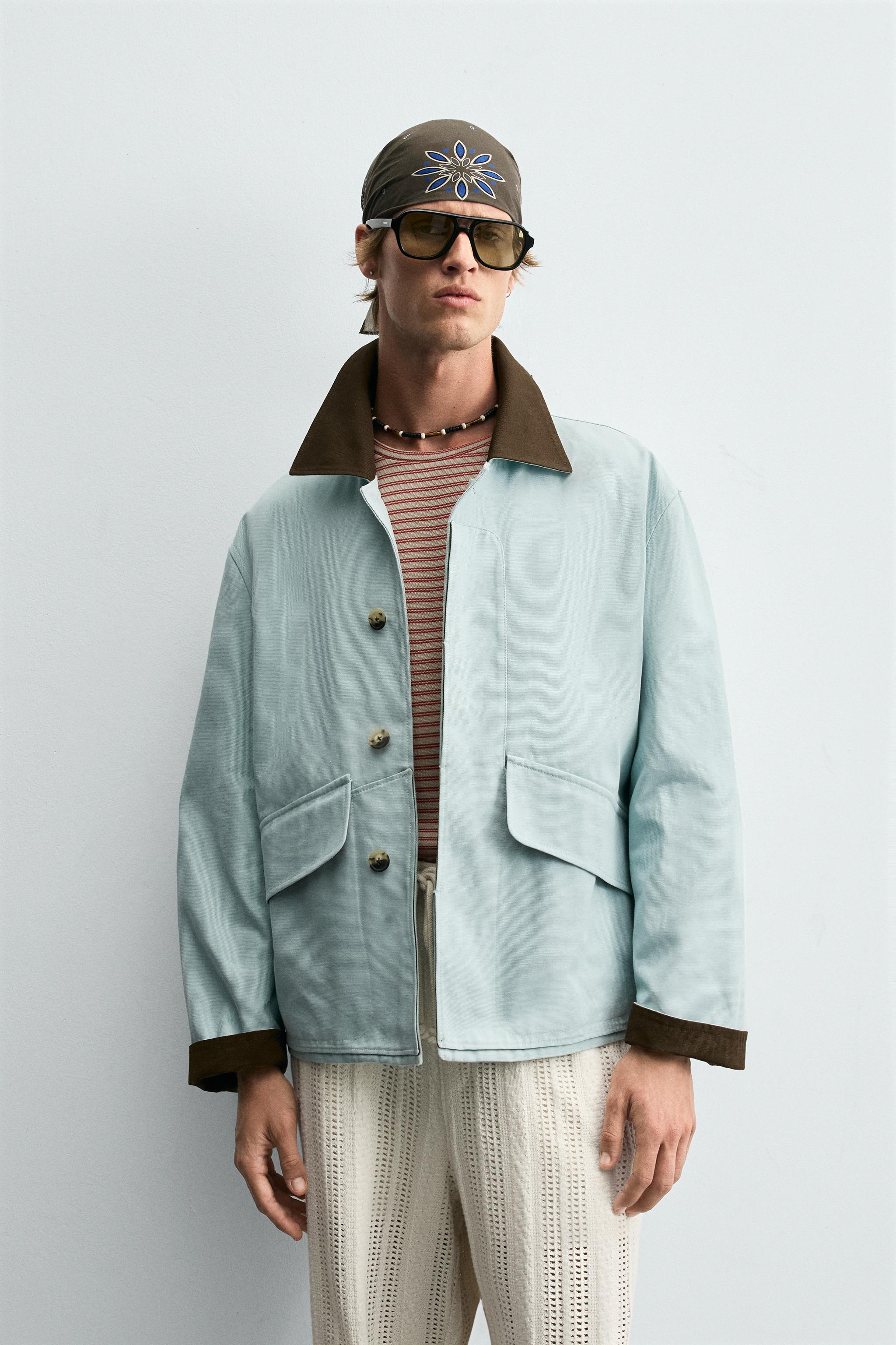 CONTRAST COLLAR JACKET