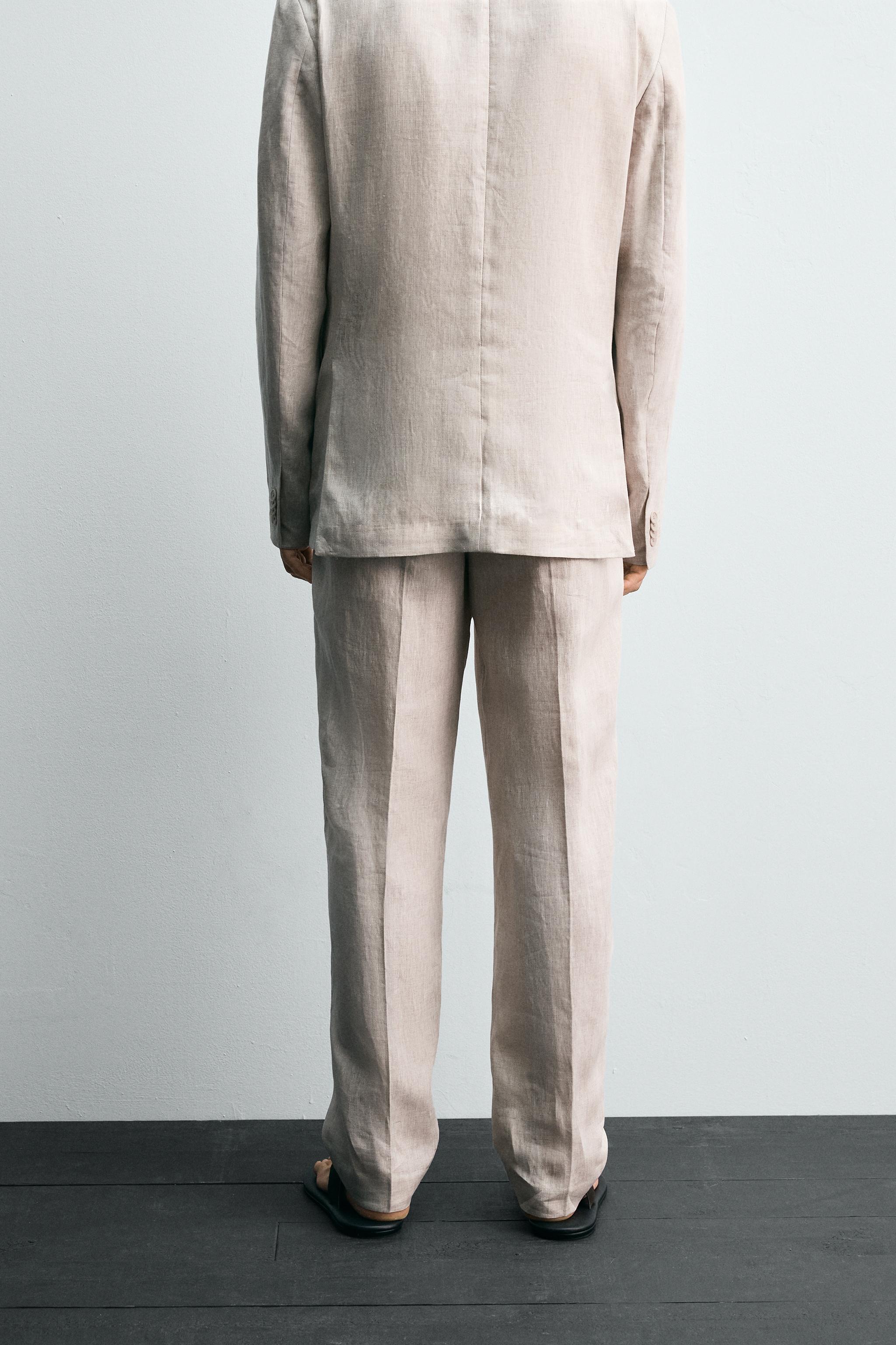 SUIT PANTS IN 100% LINEN