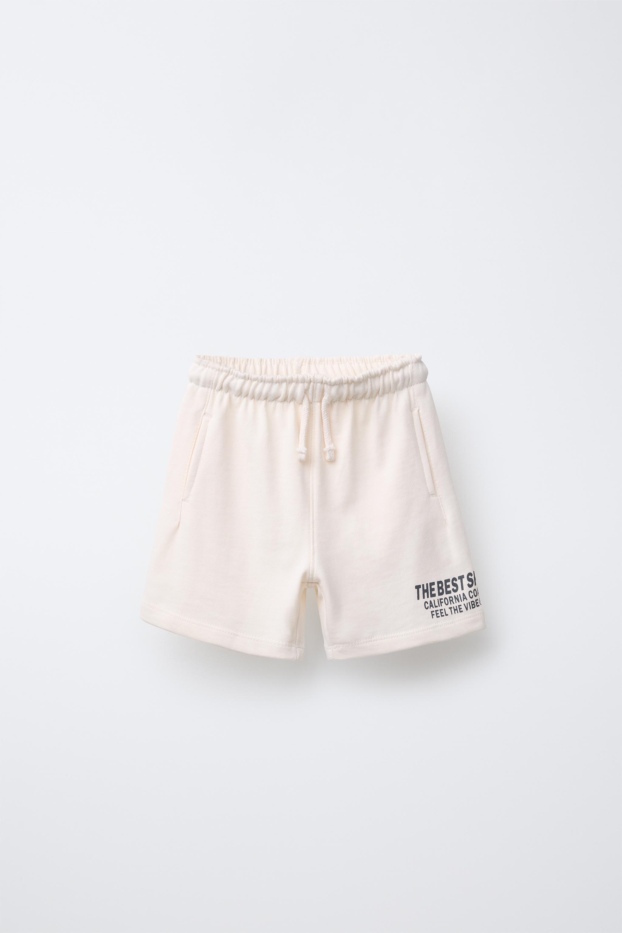 STRAIGHT TEXT PLUSH SHORTS