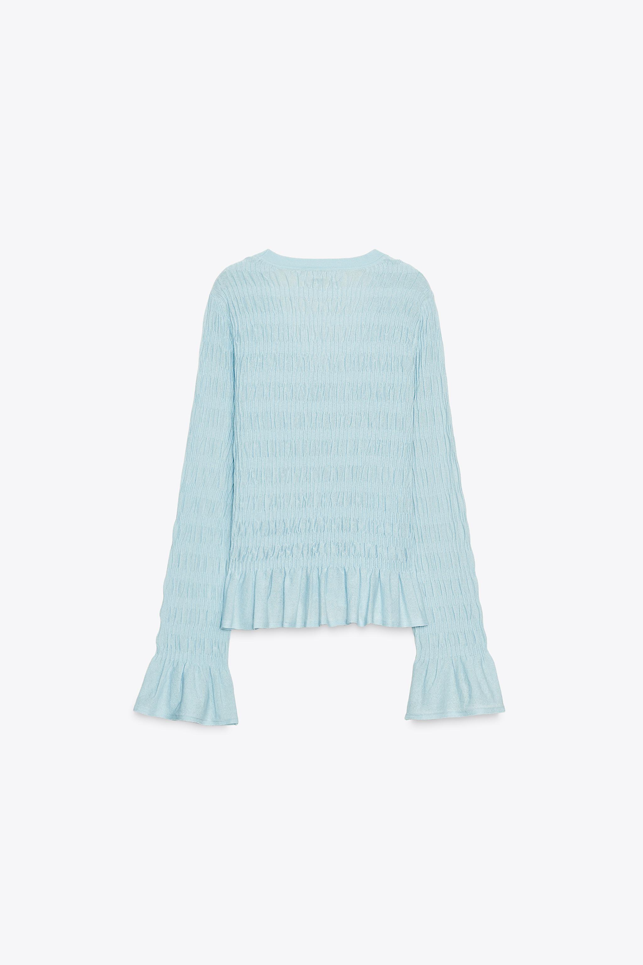 GATHERED KNIT CARDIGAN