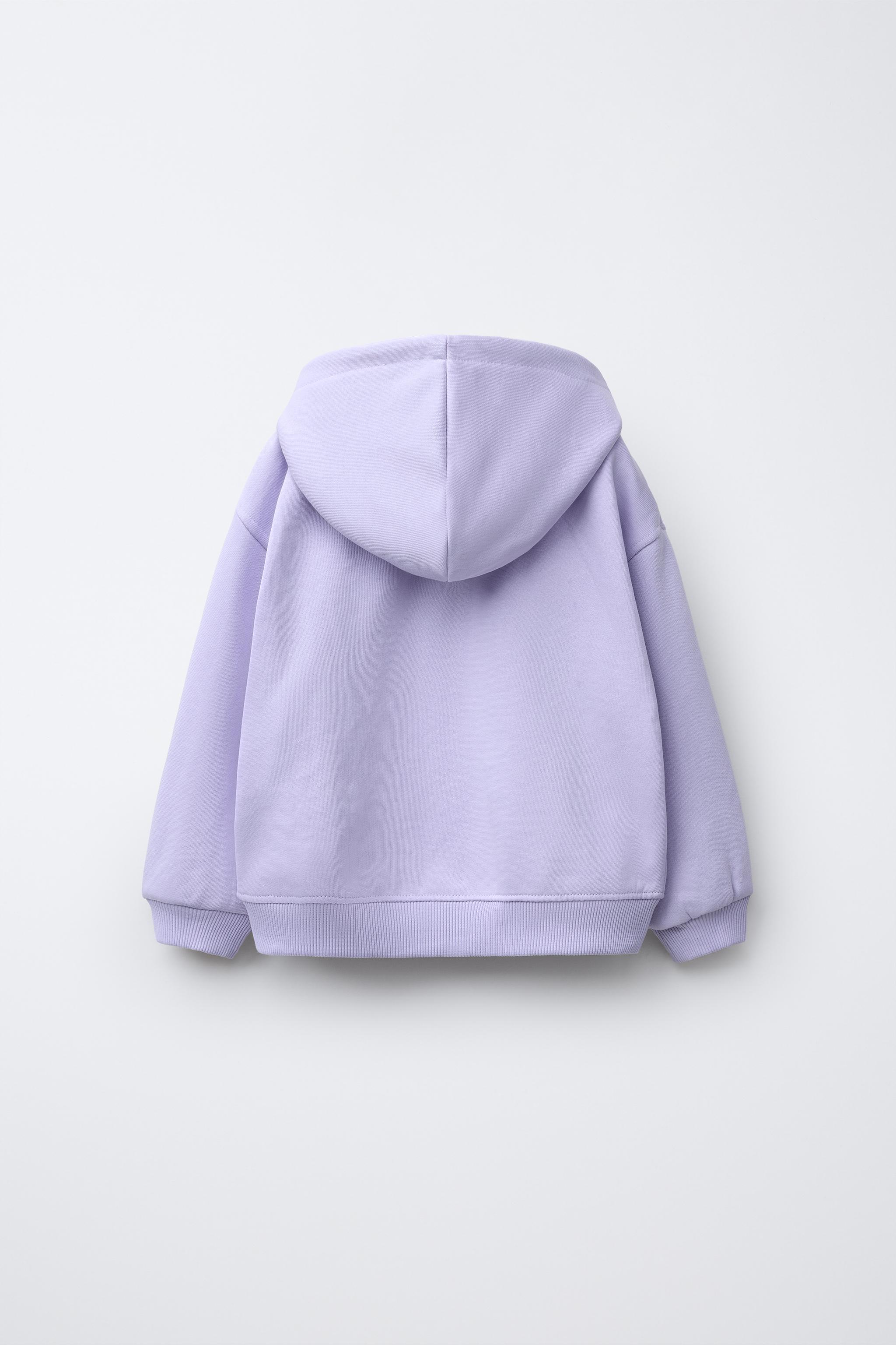 HEART PRINT ZIP-UP SWEATSHIRT