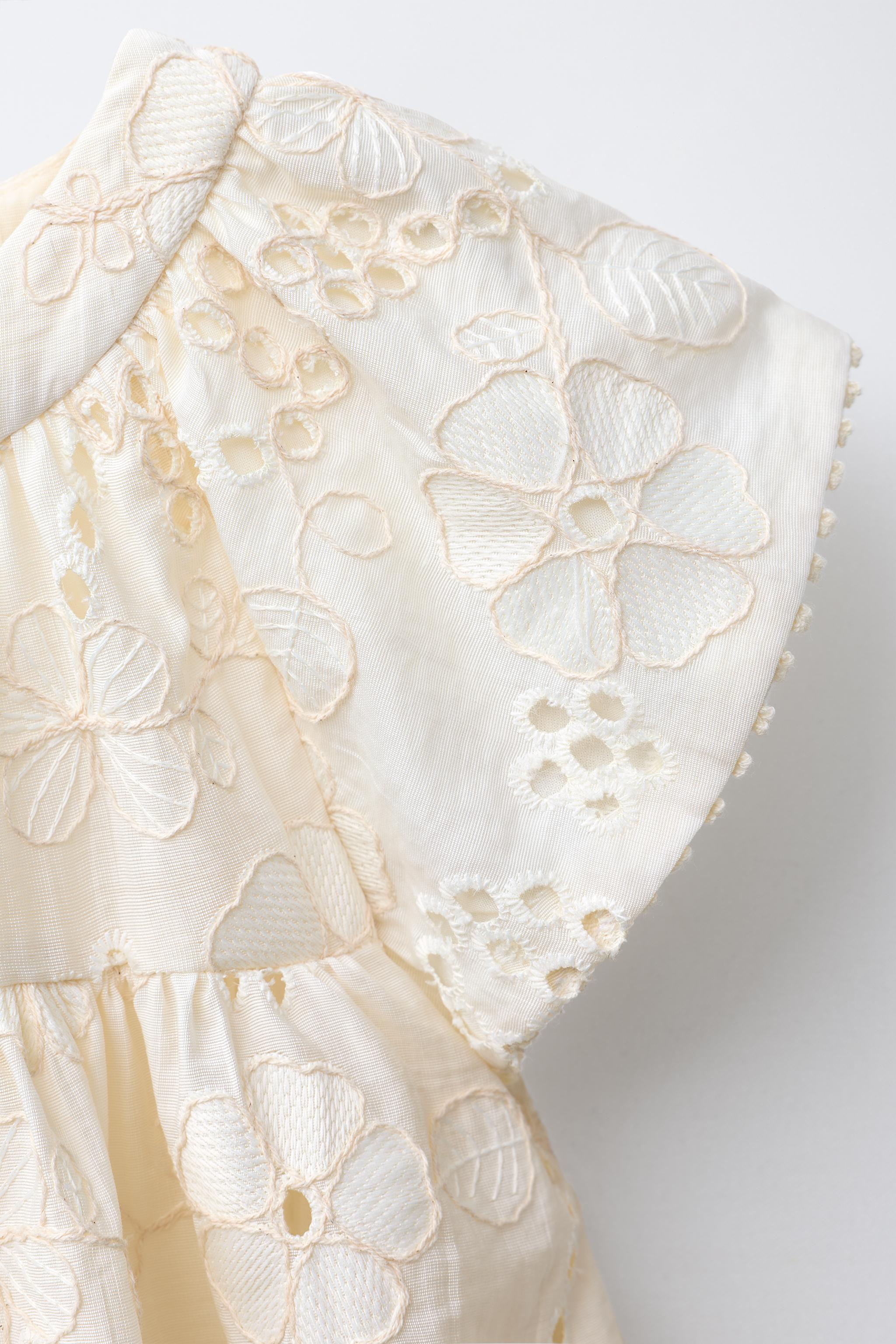 EMBROIDERED FLORAL ORGANZA DRESS
