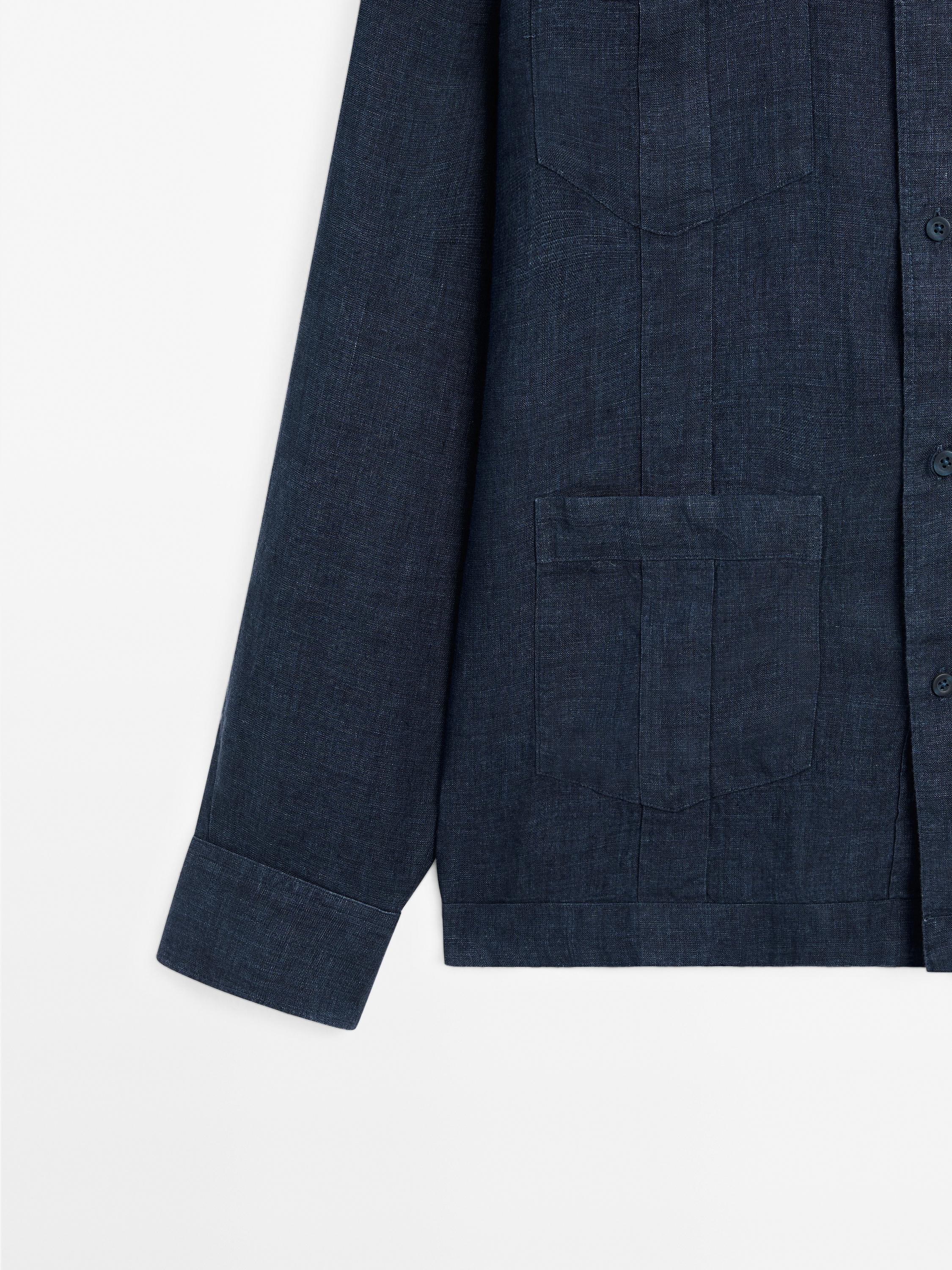 100% linen shirt with pintucks