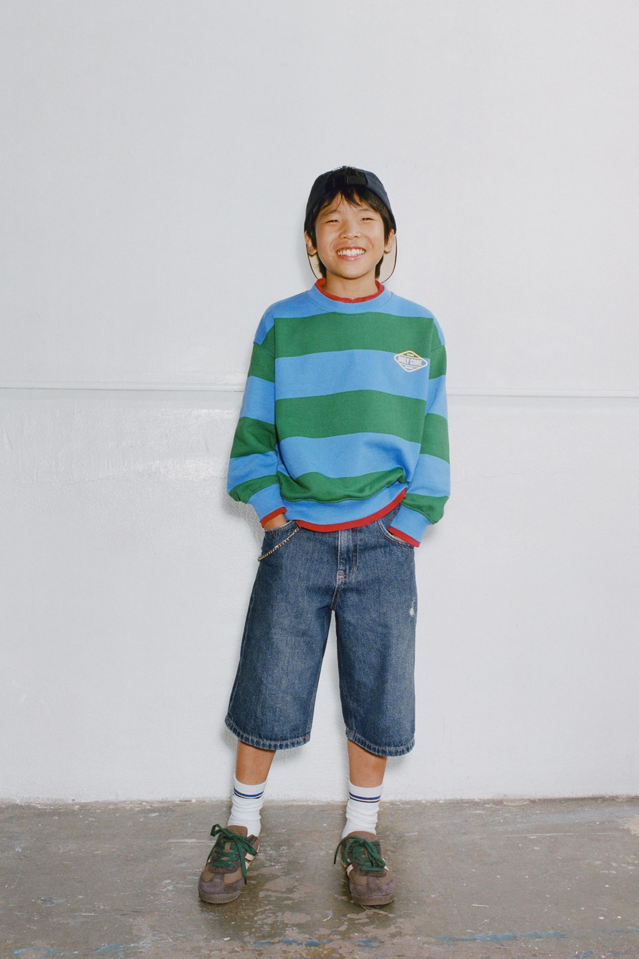 STRIPED LOGO SWEATSHIRT