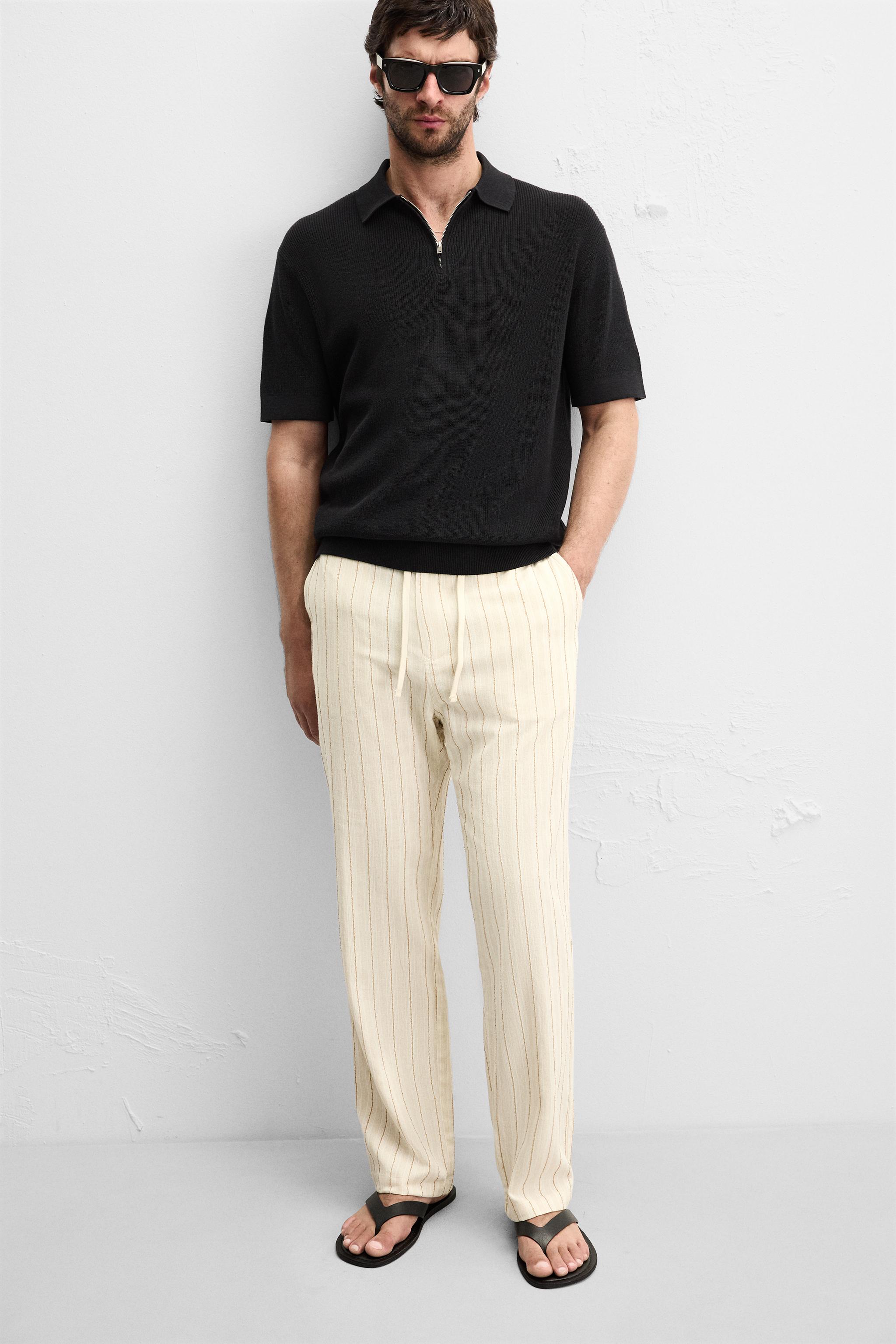 JACQUARD STRIPED PANTS