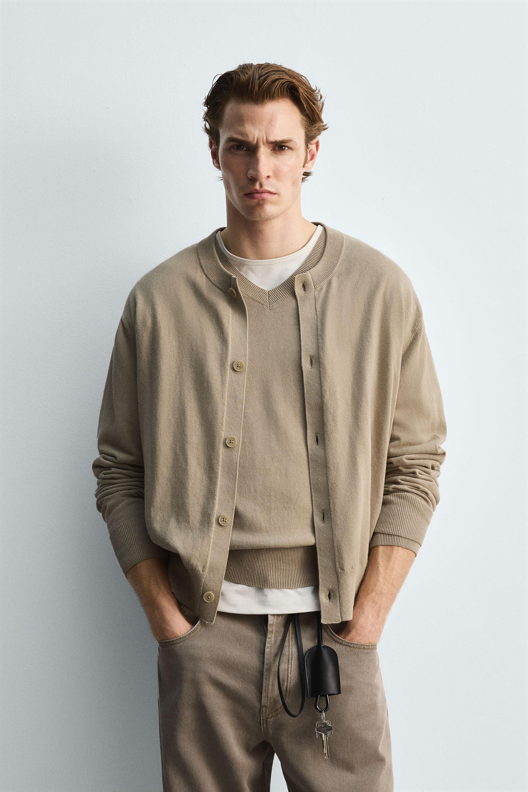 COTTON-RAMIE CARDIGAN