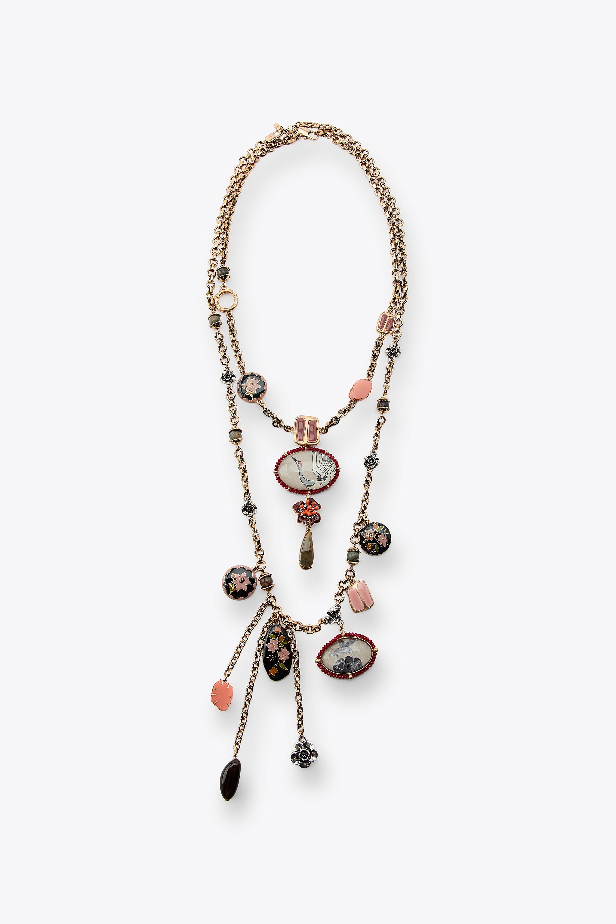 2-PACK OF RESIN CHARM LINK NECKLACES