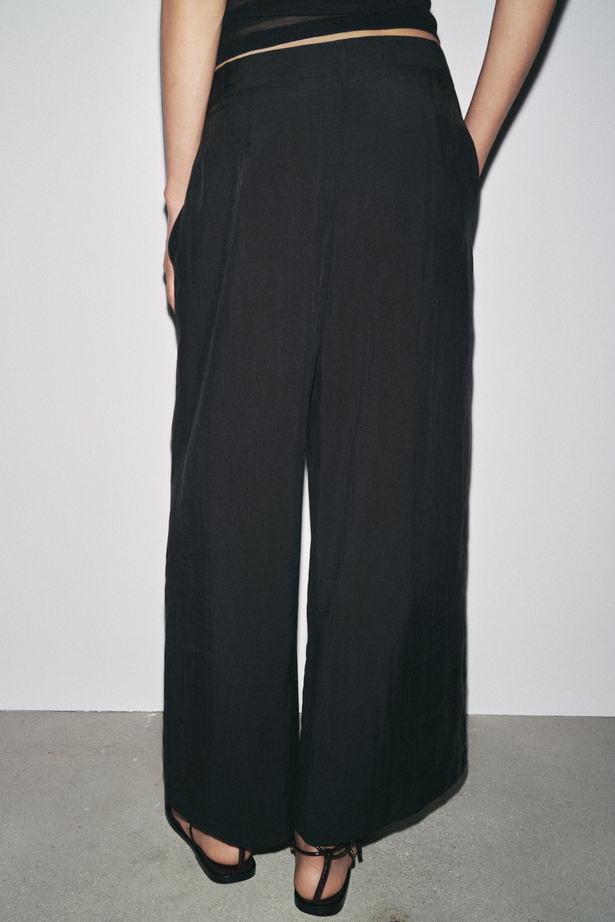 ZW COLLECTION CROPPED PLEATED PANTS