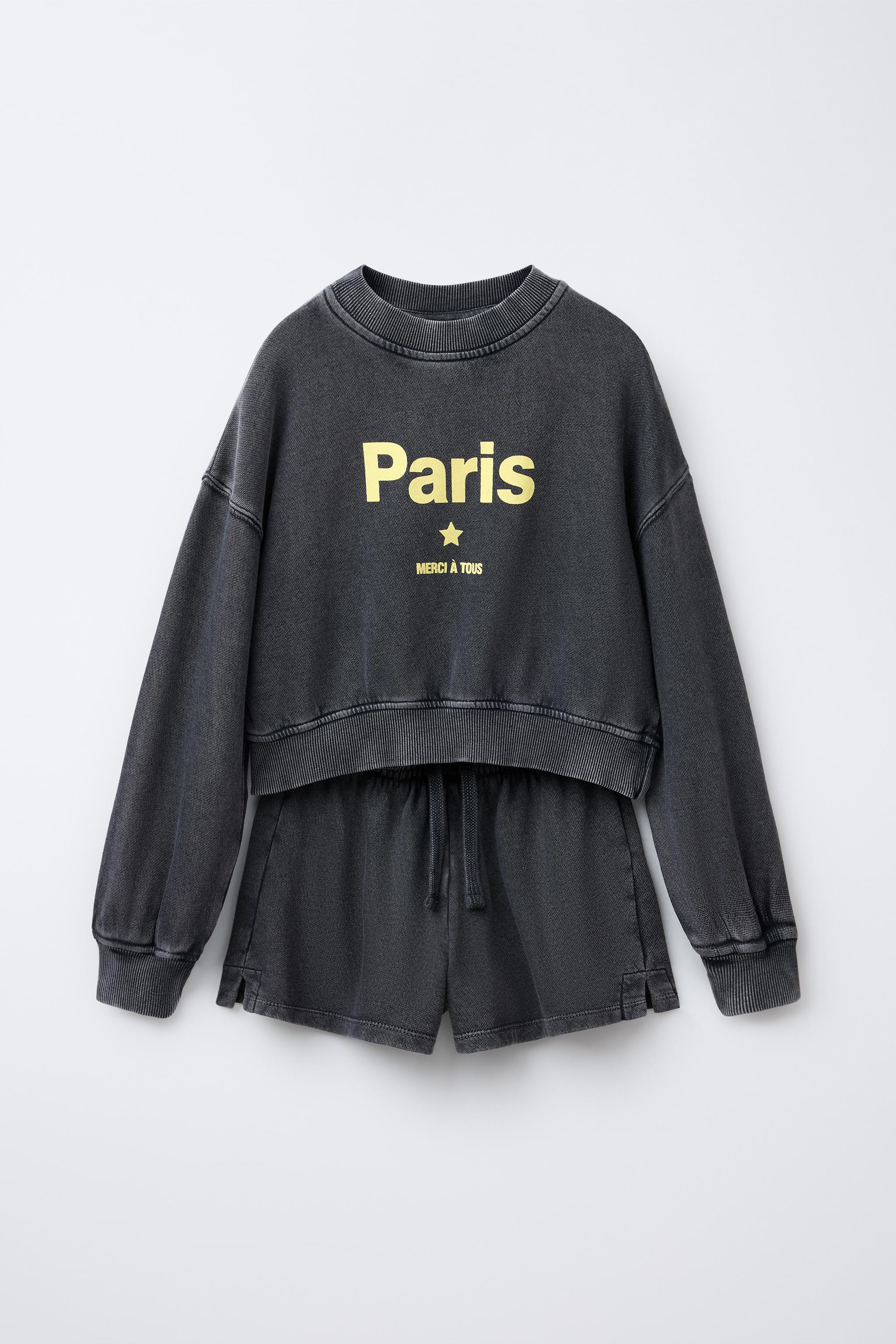 TEXT SWEATSHIRT AND BERMUDA SET