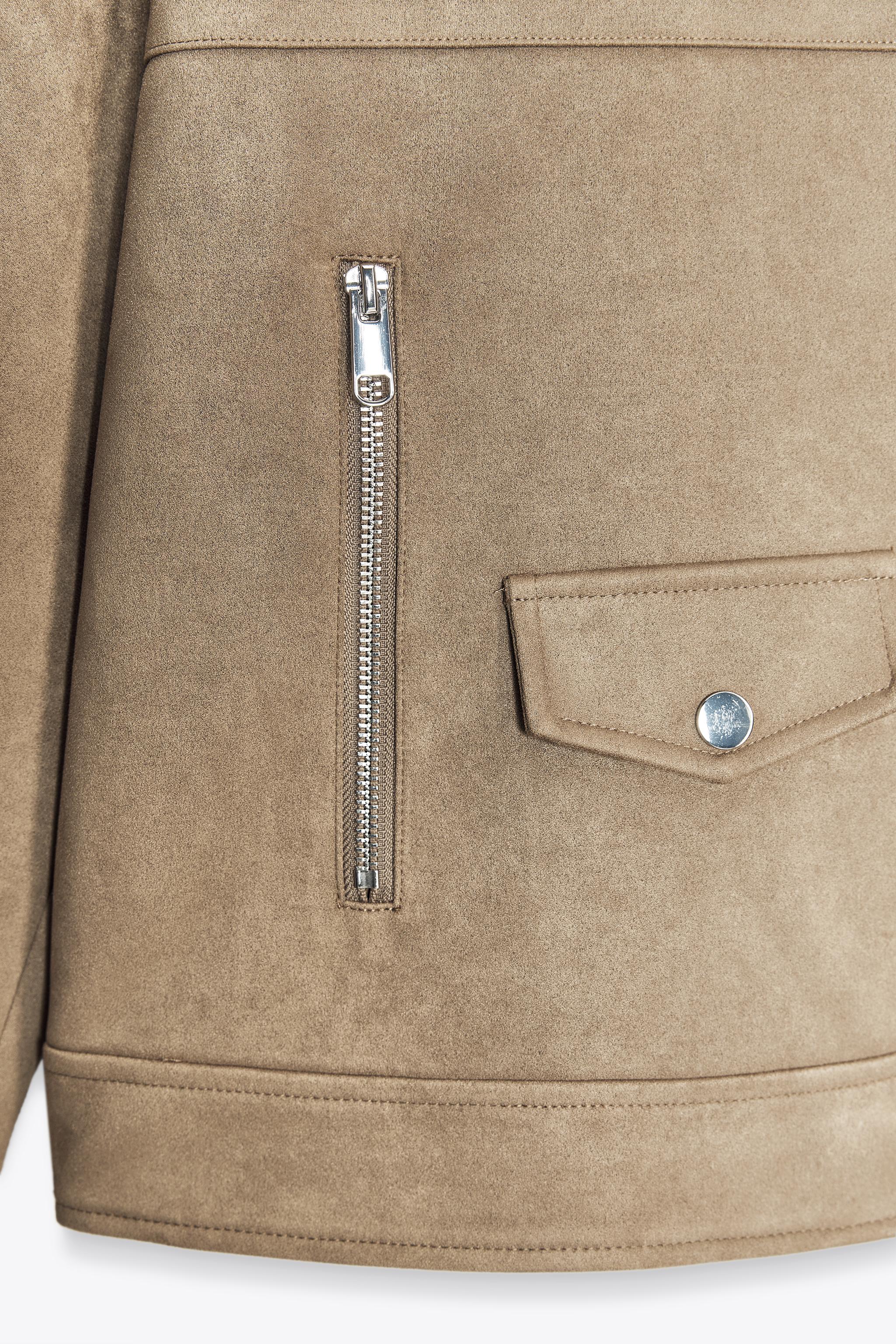 FAUX SUEDE BIKER JACKET