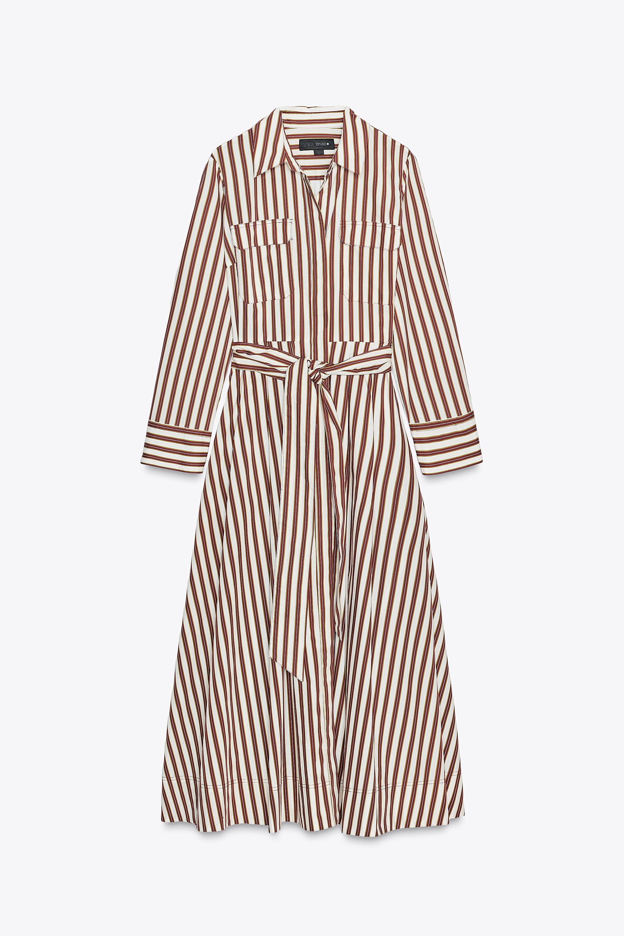ZW COLLECTION STRIPED SHIRT DRESS