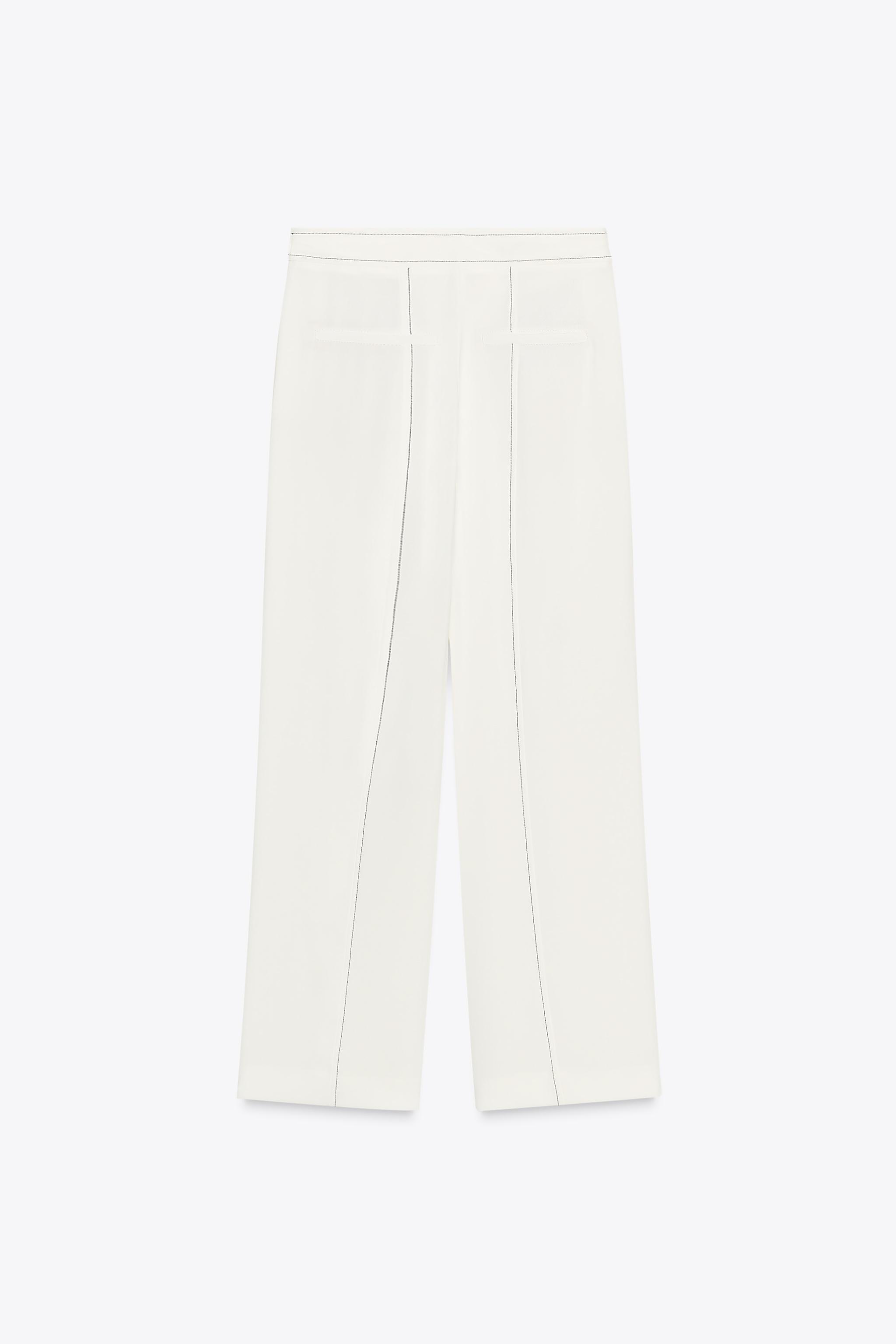 CONTRAST STITCHING LOOP PANTS
