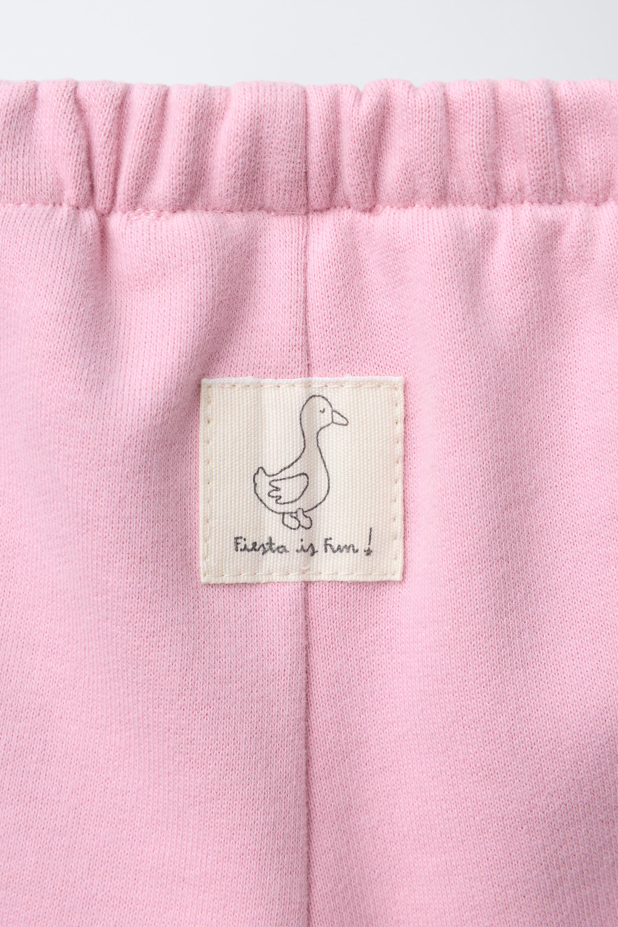LABEL DETAIL BAGGY PLUSH PANTS