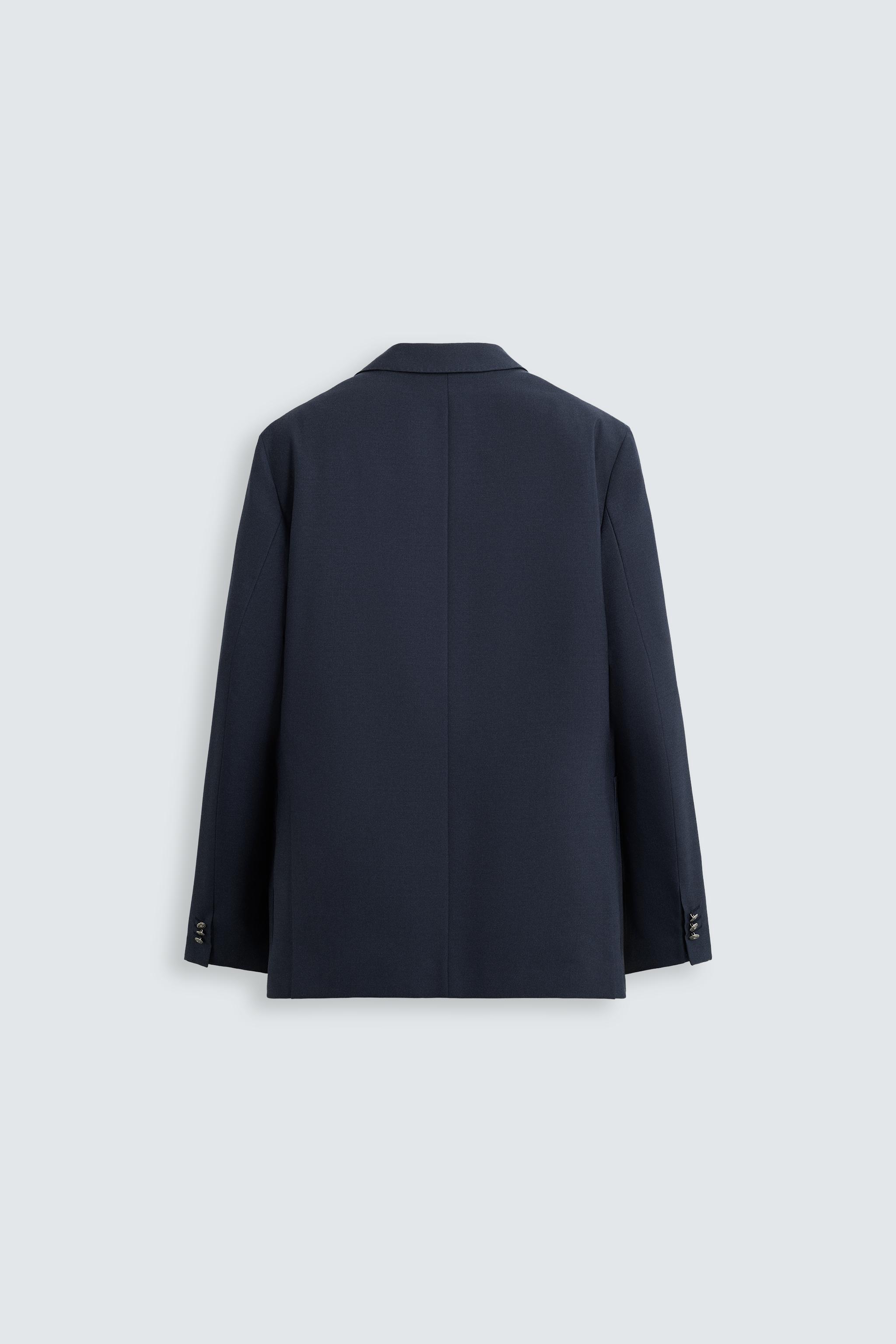 WOOL BLEND DOUBLE BREASTED BLAZER