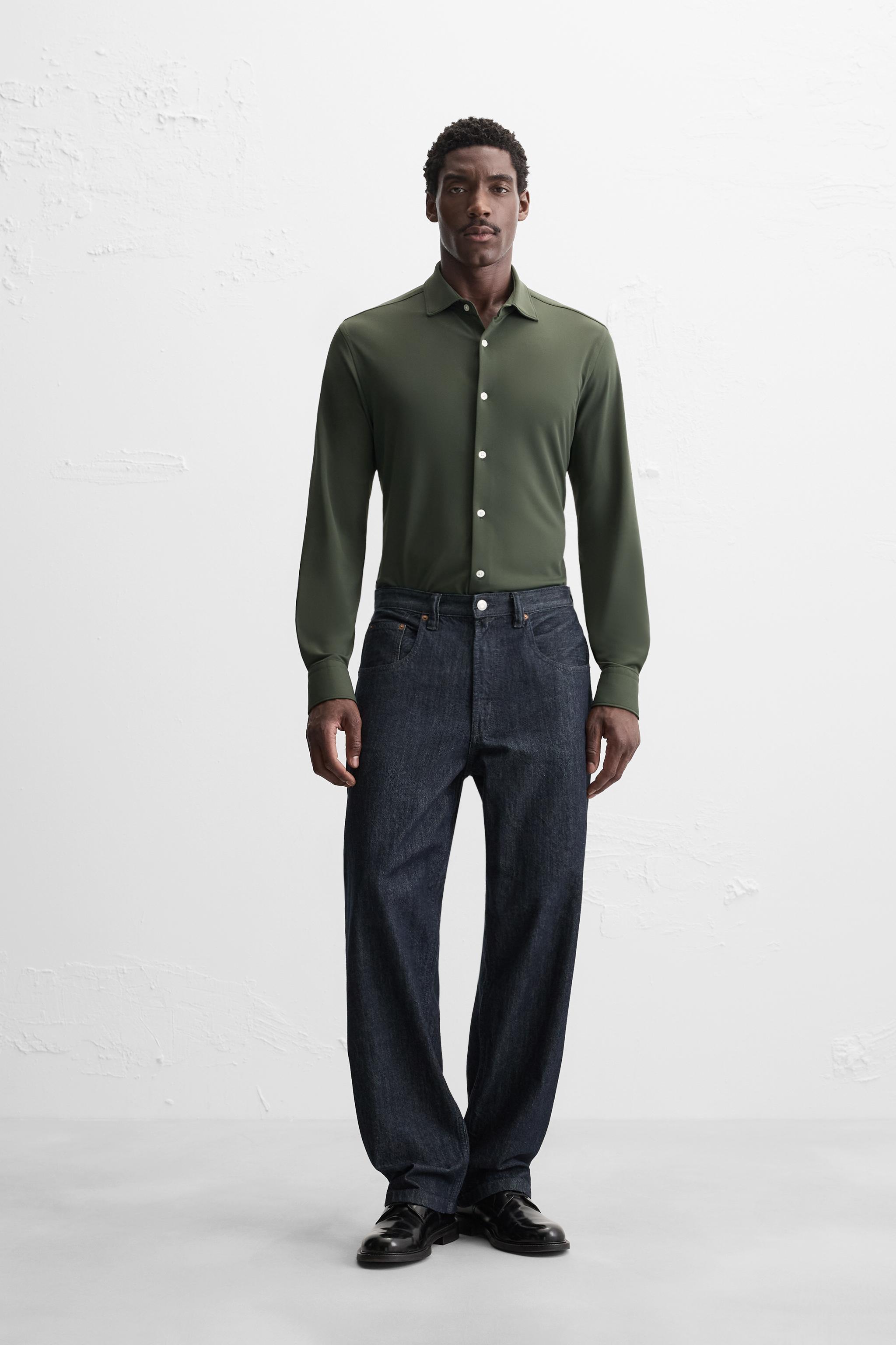 TEXTURED STRETCH SHIRT