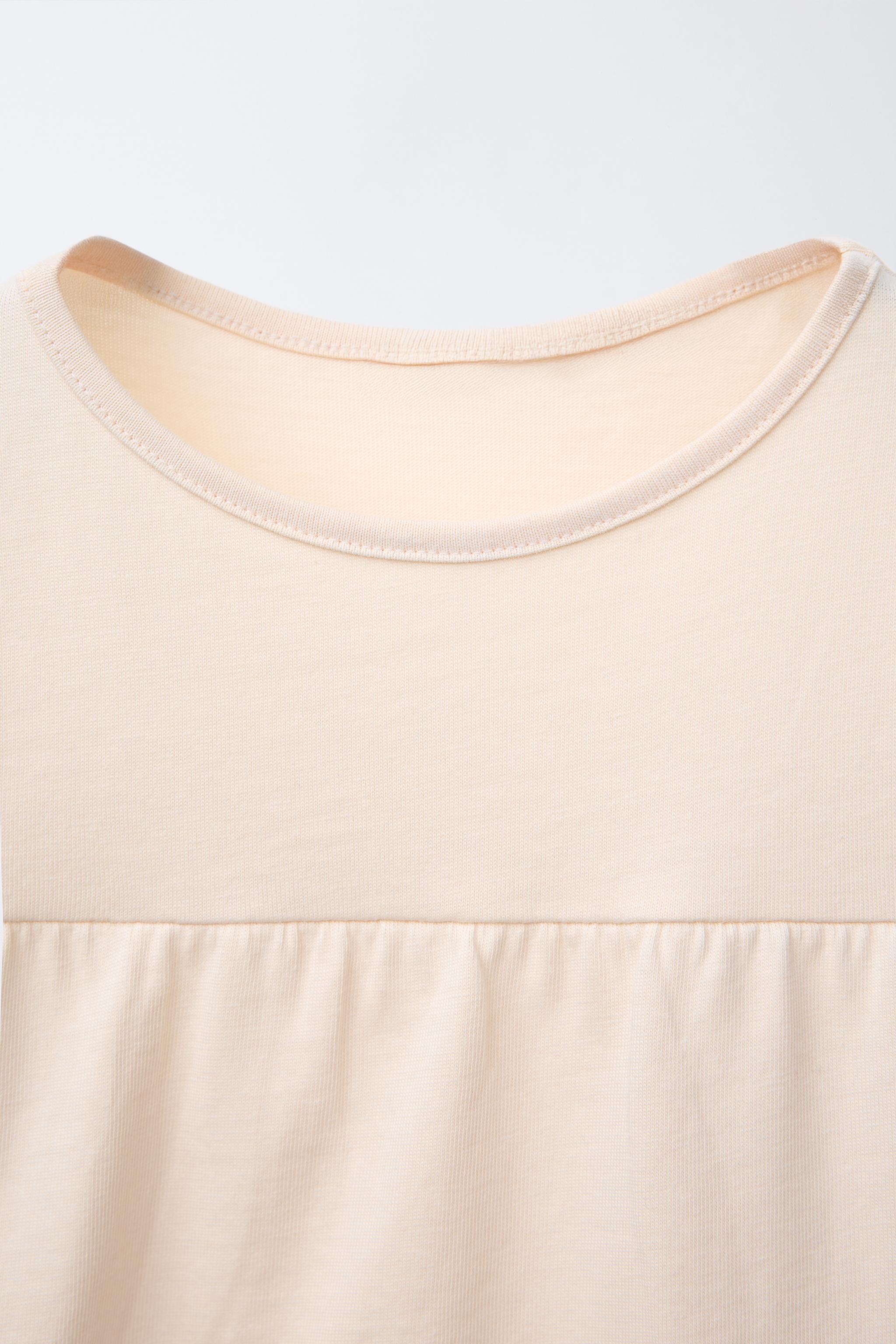 PLAIN RUFFLED T-SHIRT