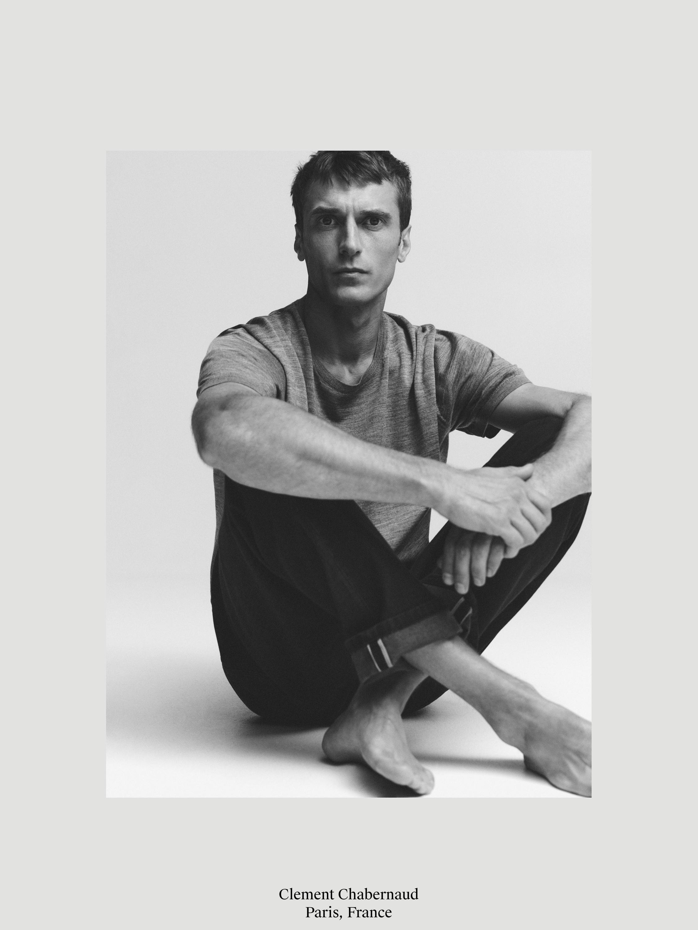 Short sleeve knit wool blend T-shirt