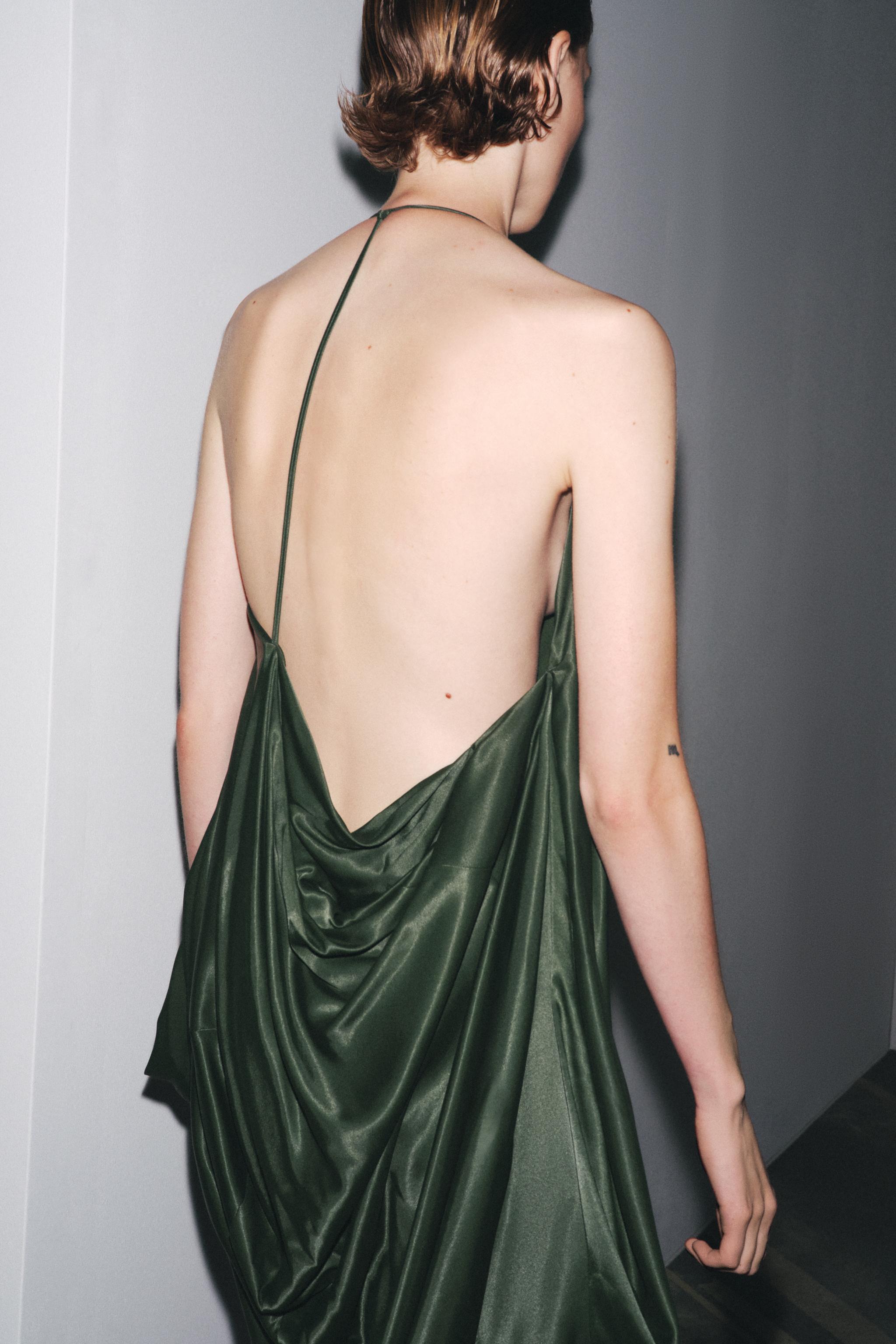 ZW COLLECTION ASYMMETRIC SATIN DRESS