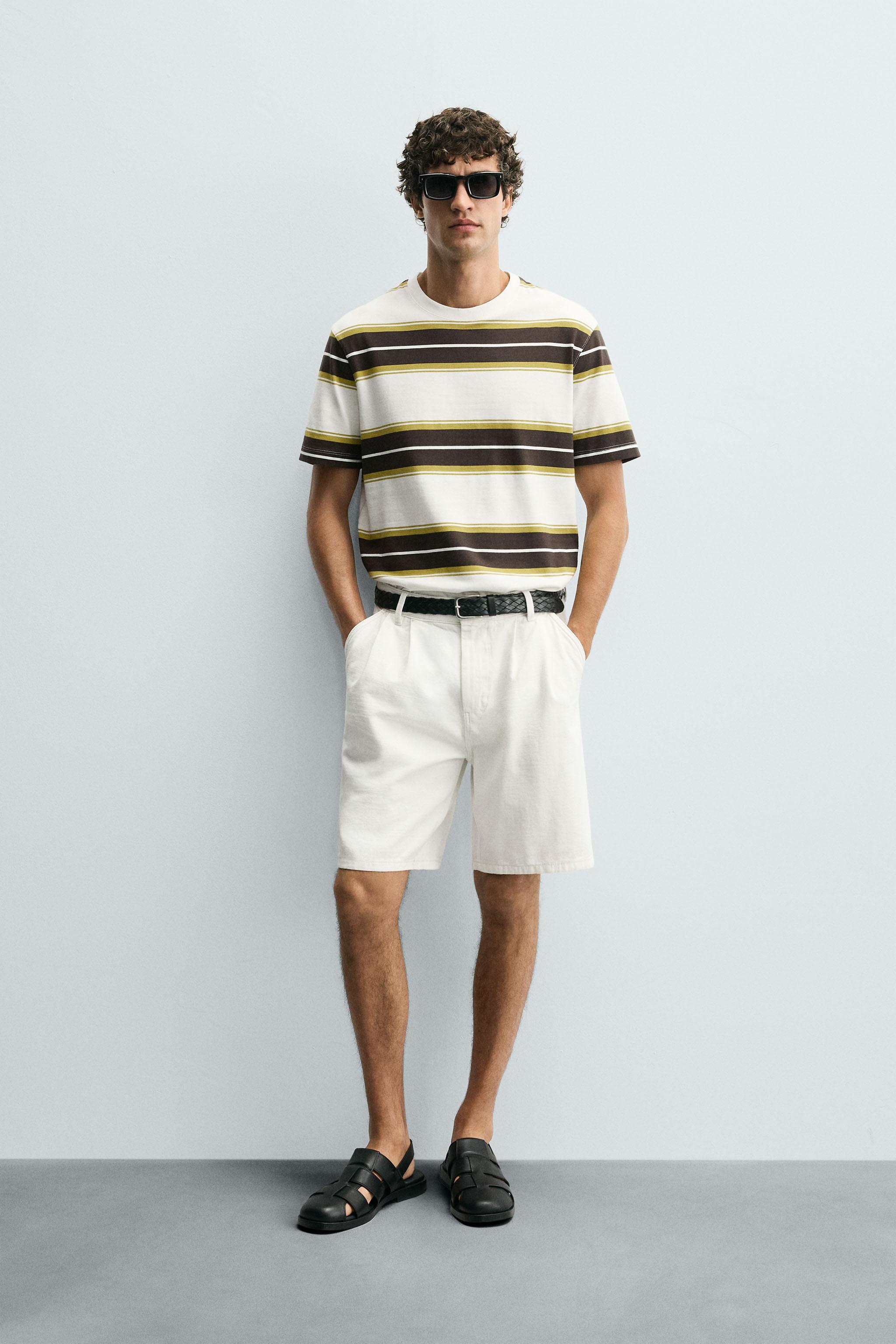 STRIPED JACQUARD T-SHIRT