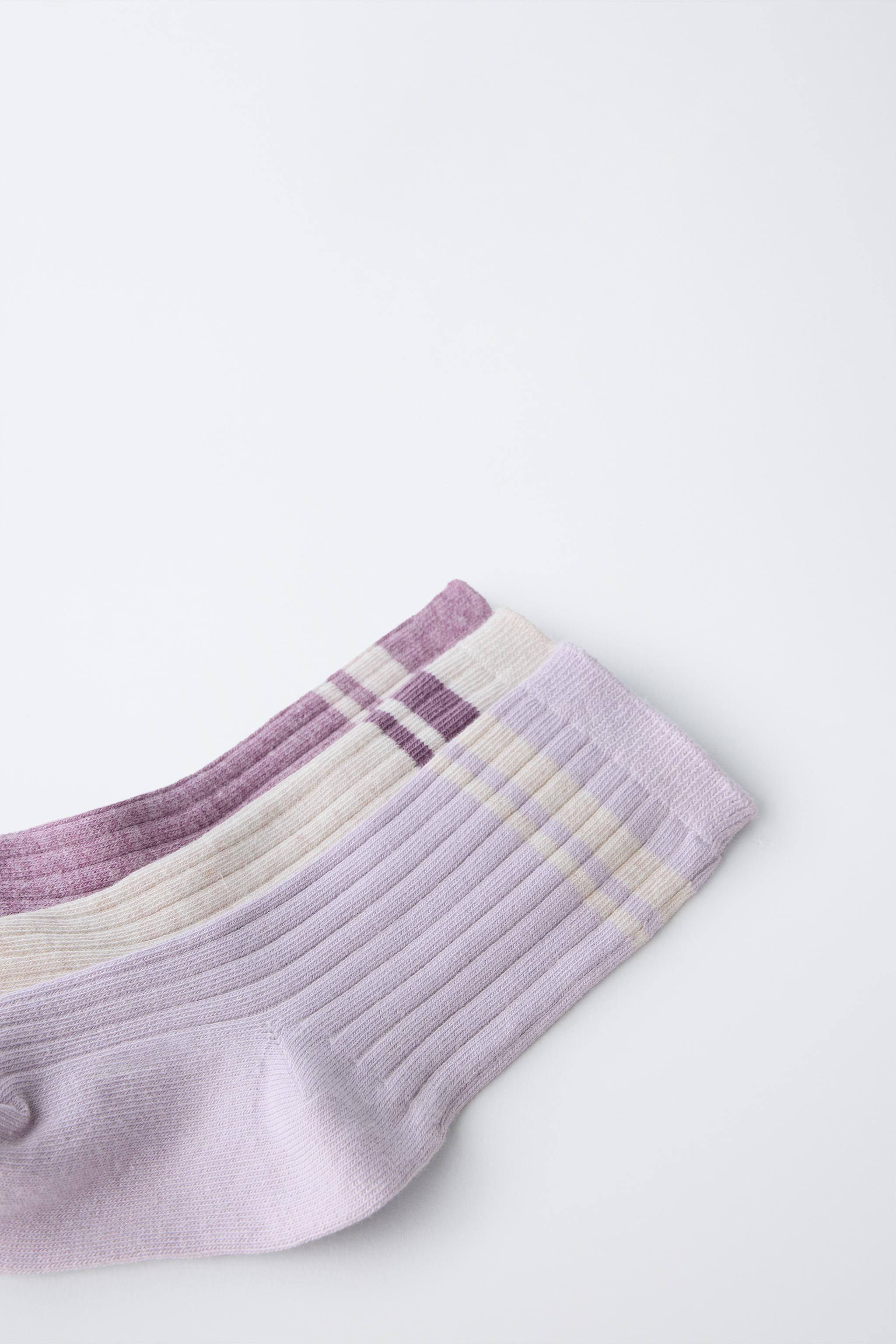 THREE-PACK OF STRIPED LONG SOCKS