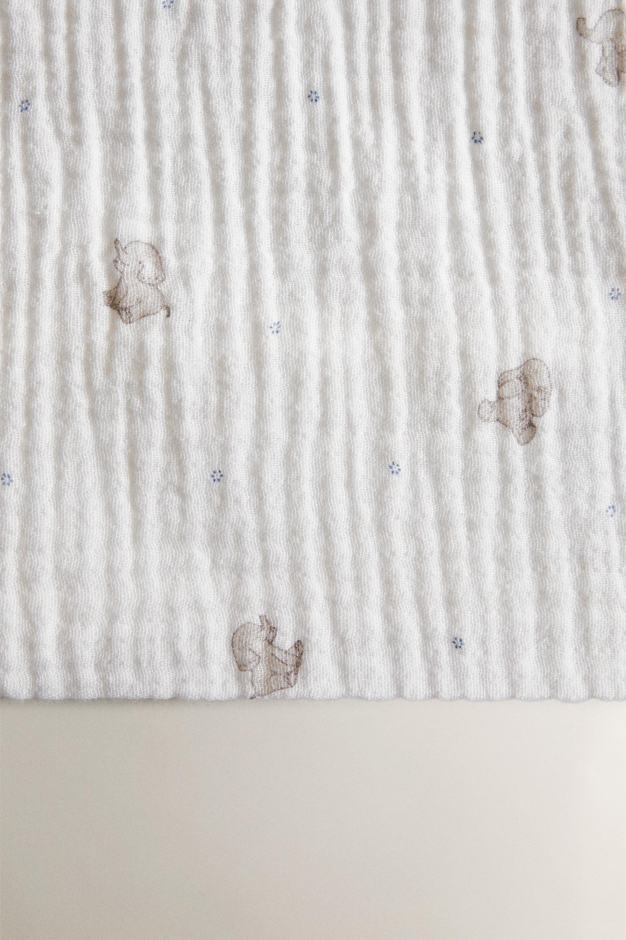 MINI CRIB MUSLIN ELEPHANT SHEET SET