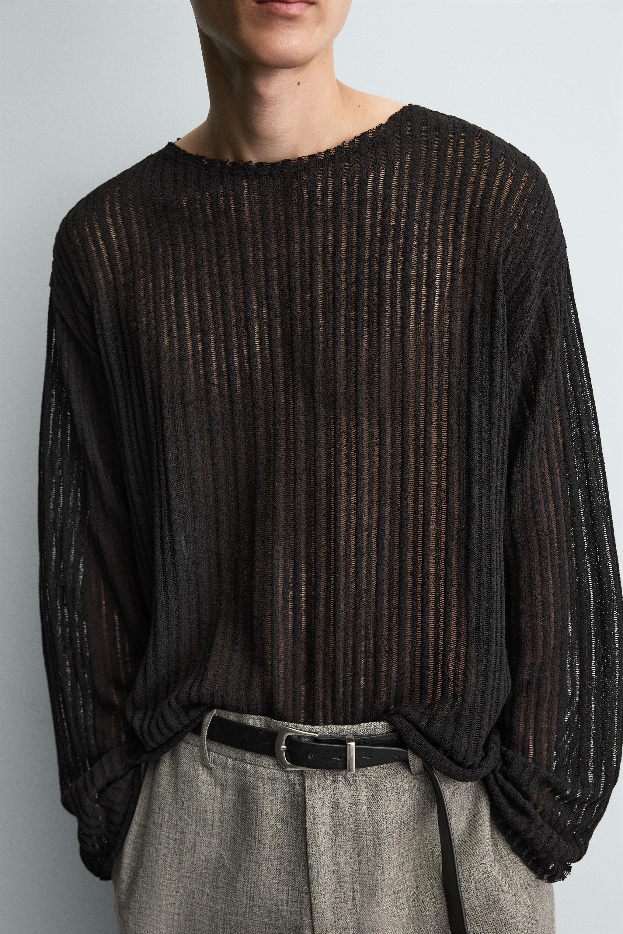 PULLOVER OPENWORK KNIT SWEATER