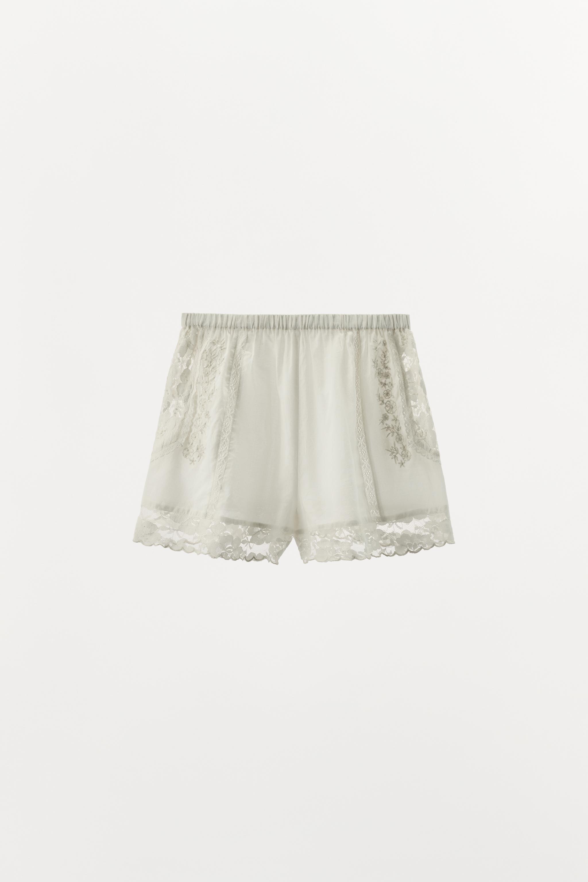 LIMITED EDITION EMBROIDERED LACE SHORTS