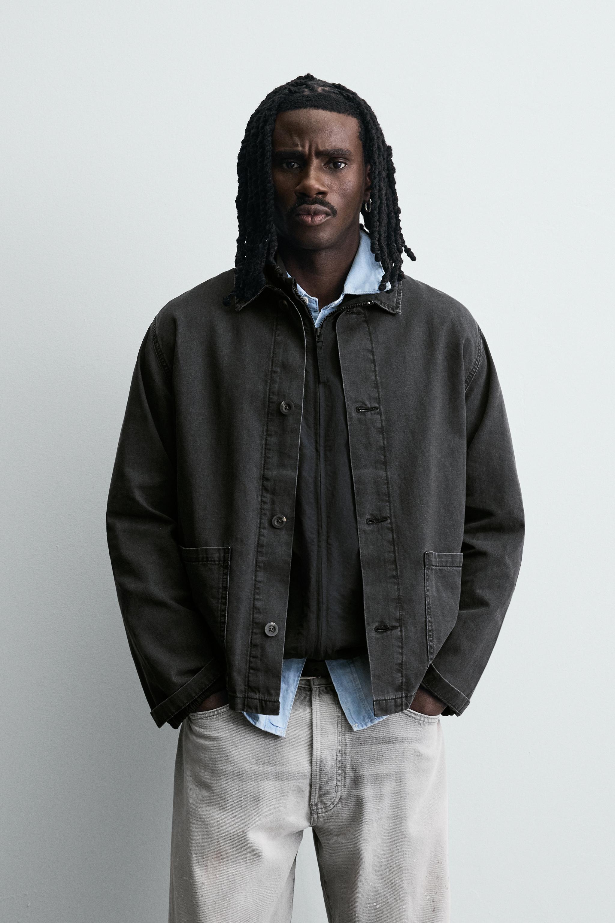 WASHED COTTON - LINEN OVERSHIRT