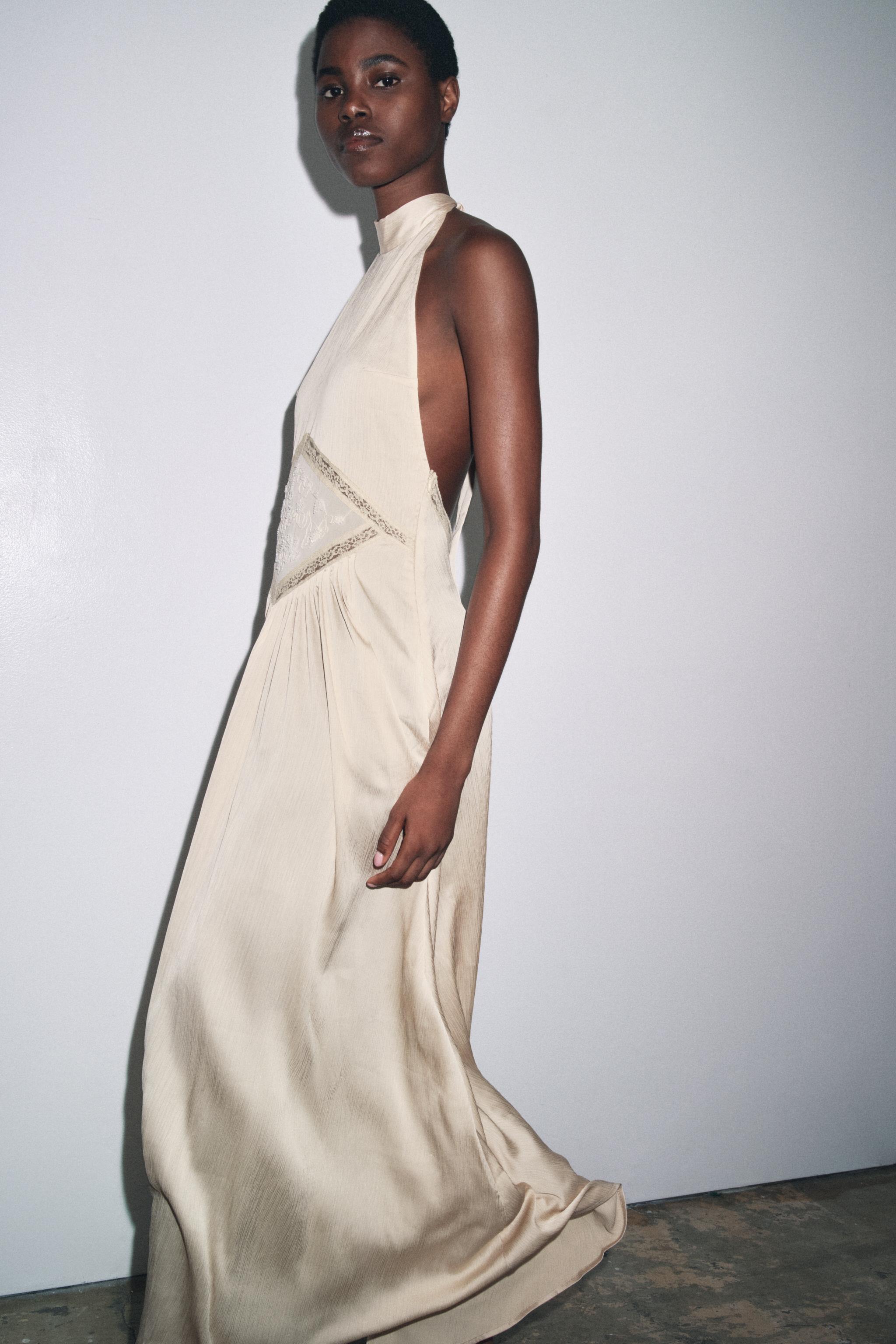 EMBROIDERED MIDI DRESS