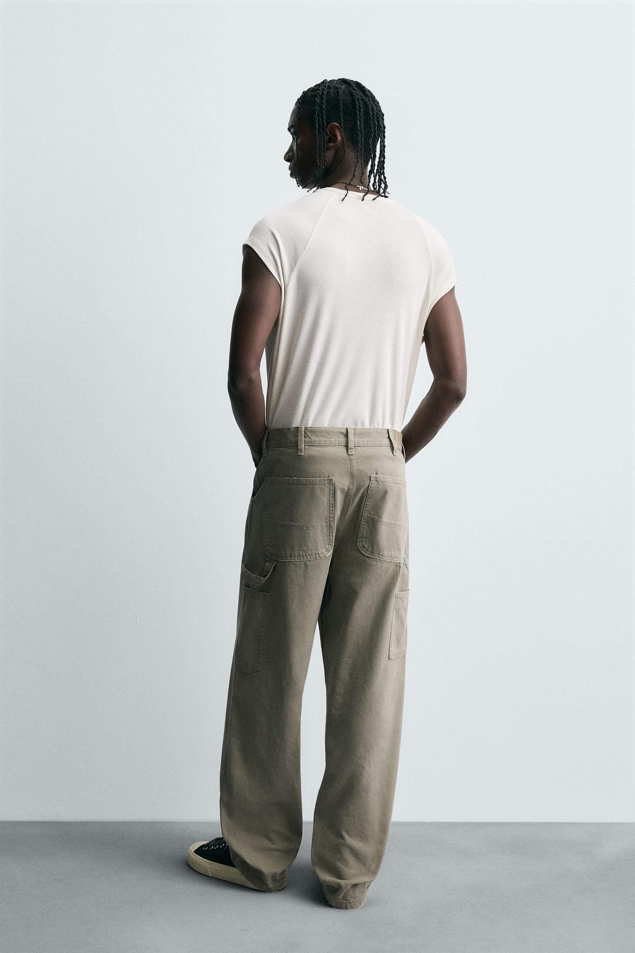 WASHED EFFECT CARPENTER PANTS