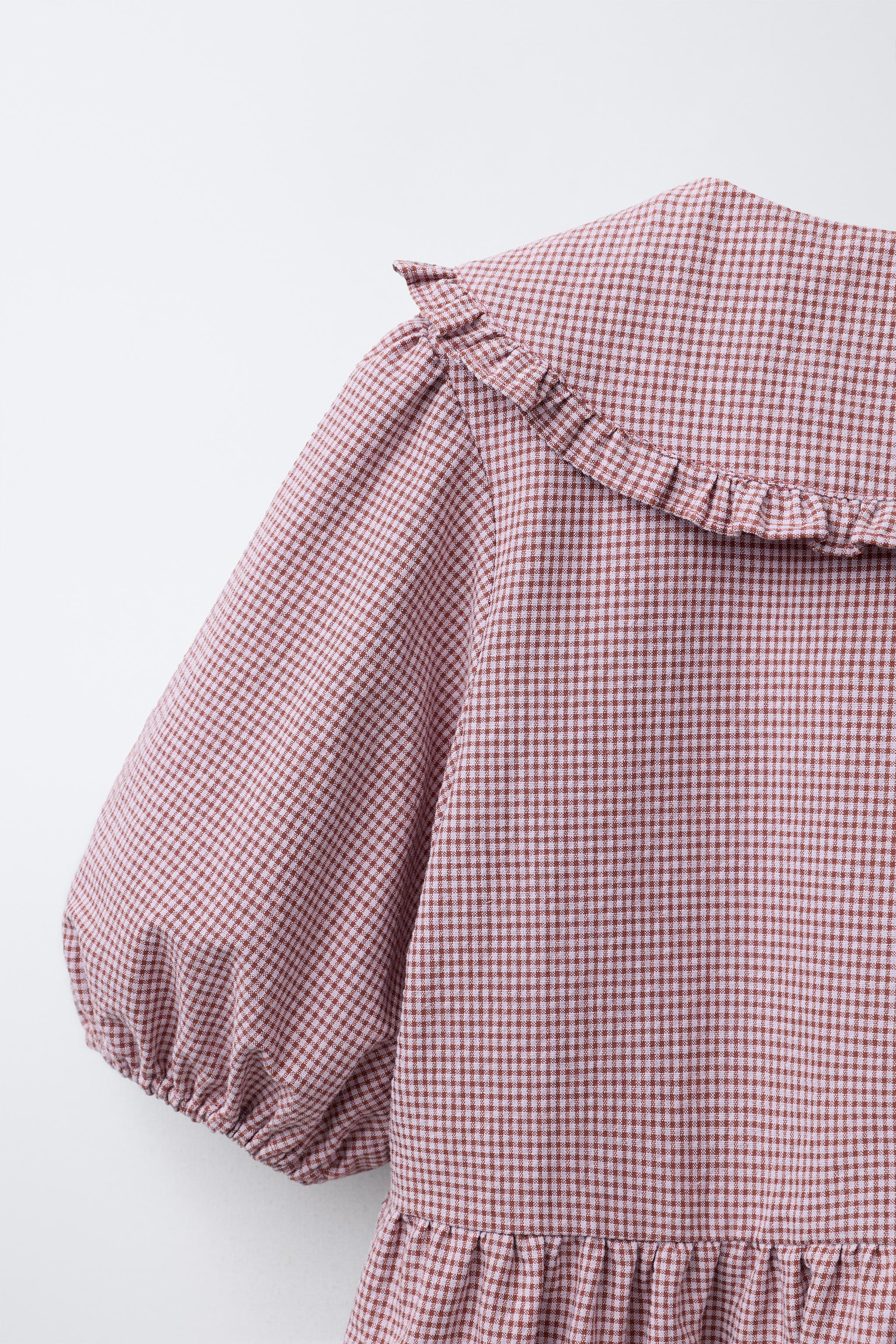 GINGHAM CHECK COLLAR DRESS