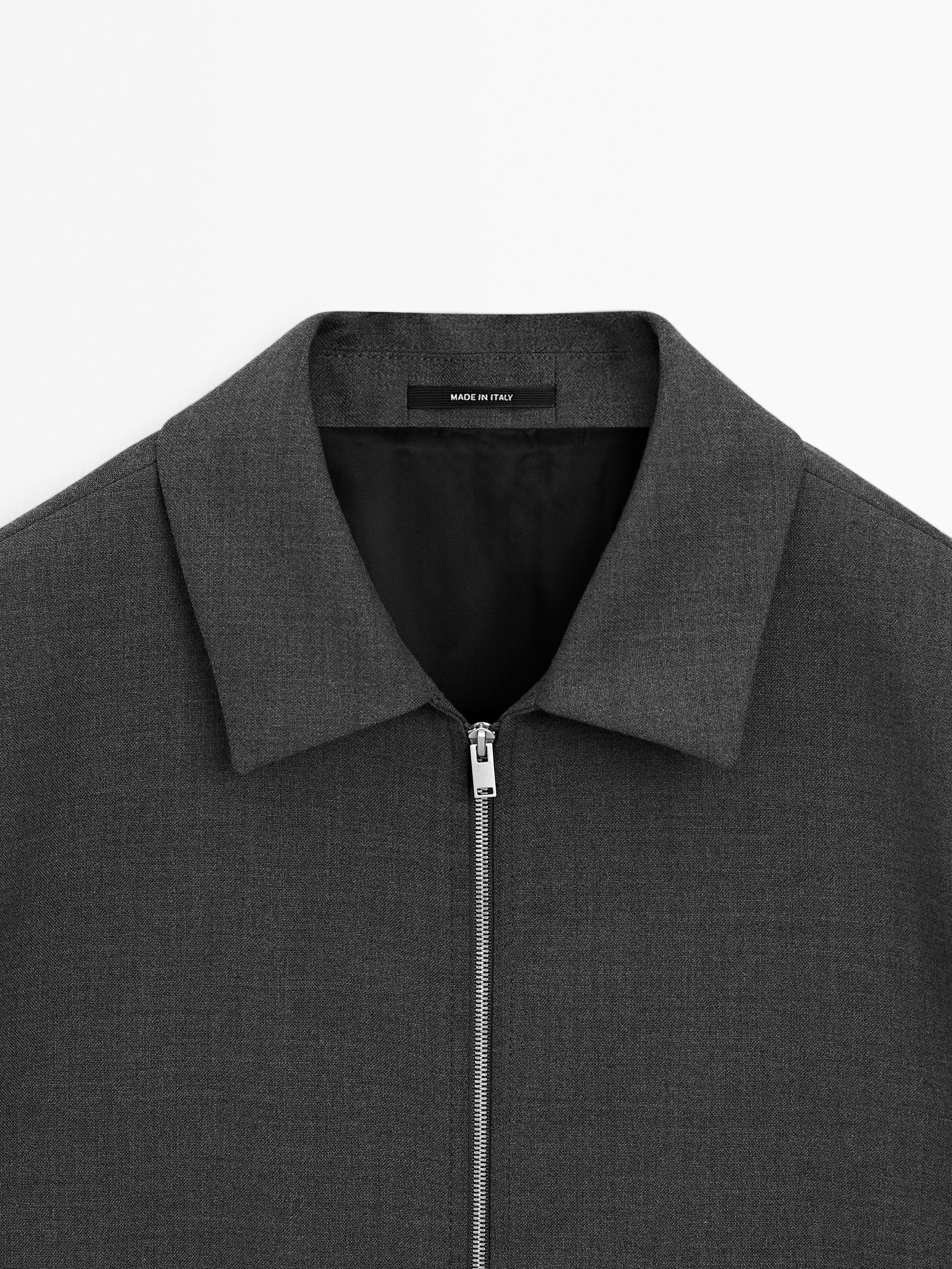 Total look wool blend jacket