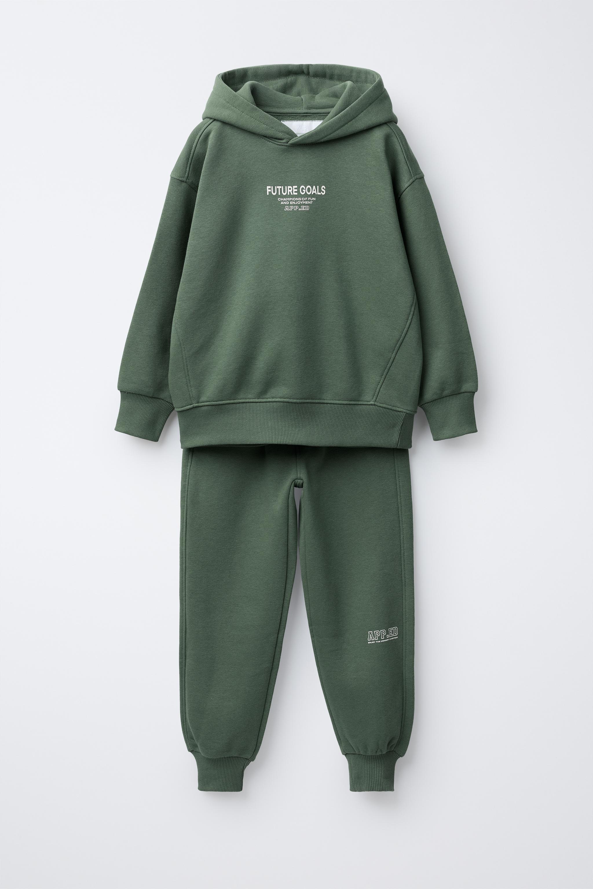 TEXT JOGGER PANTS AND SWEATSHIRT SET