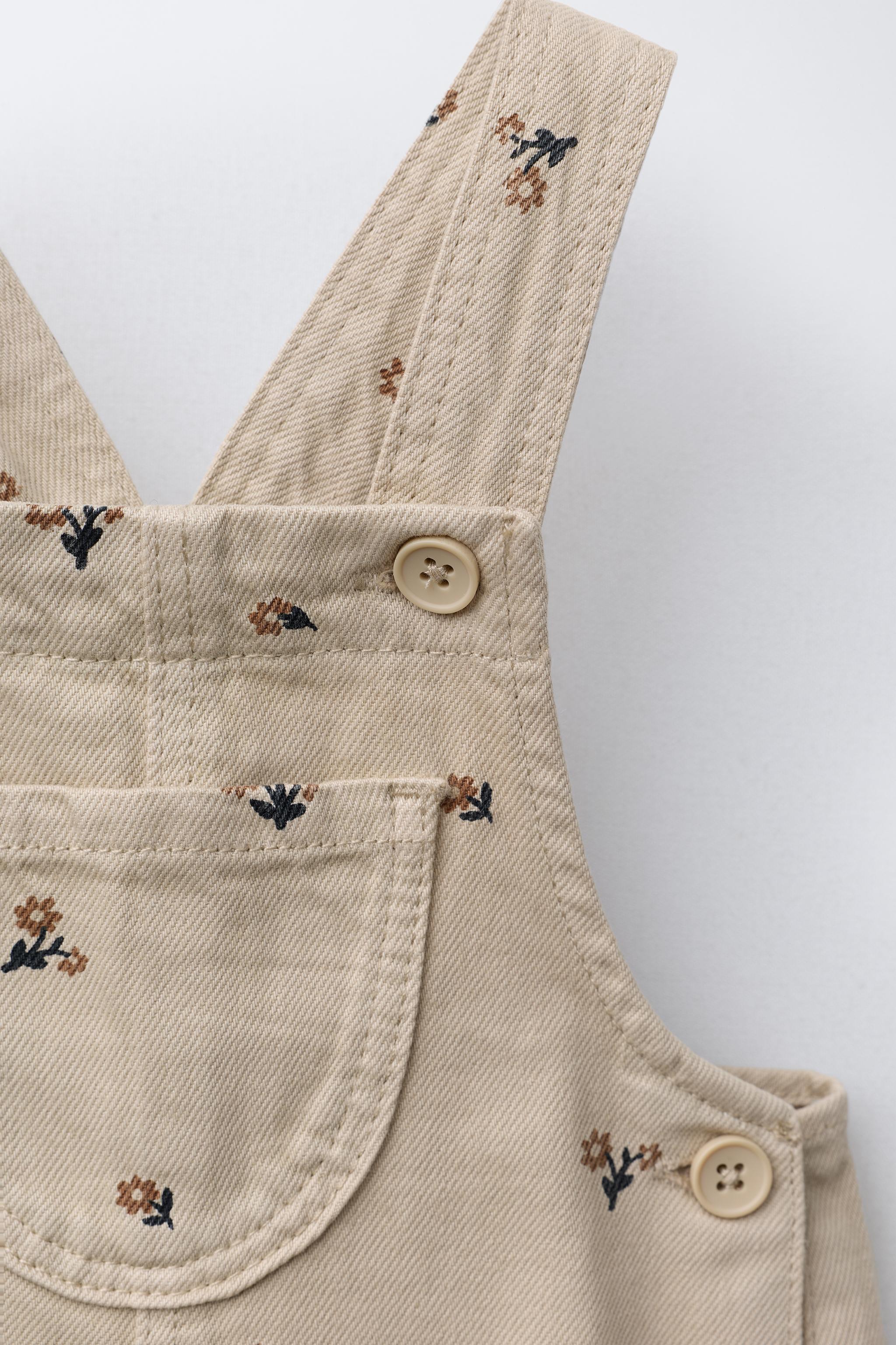 FLORAL TWILL OVERALLS