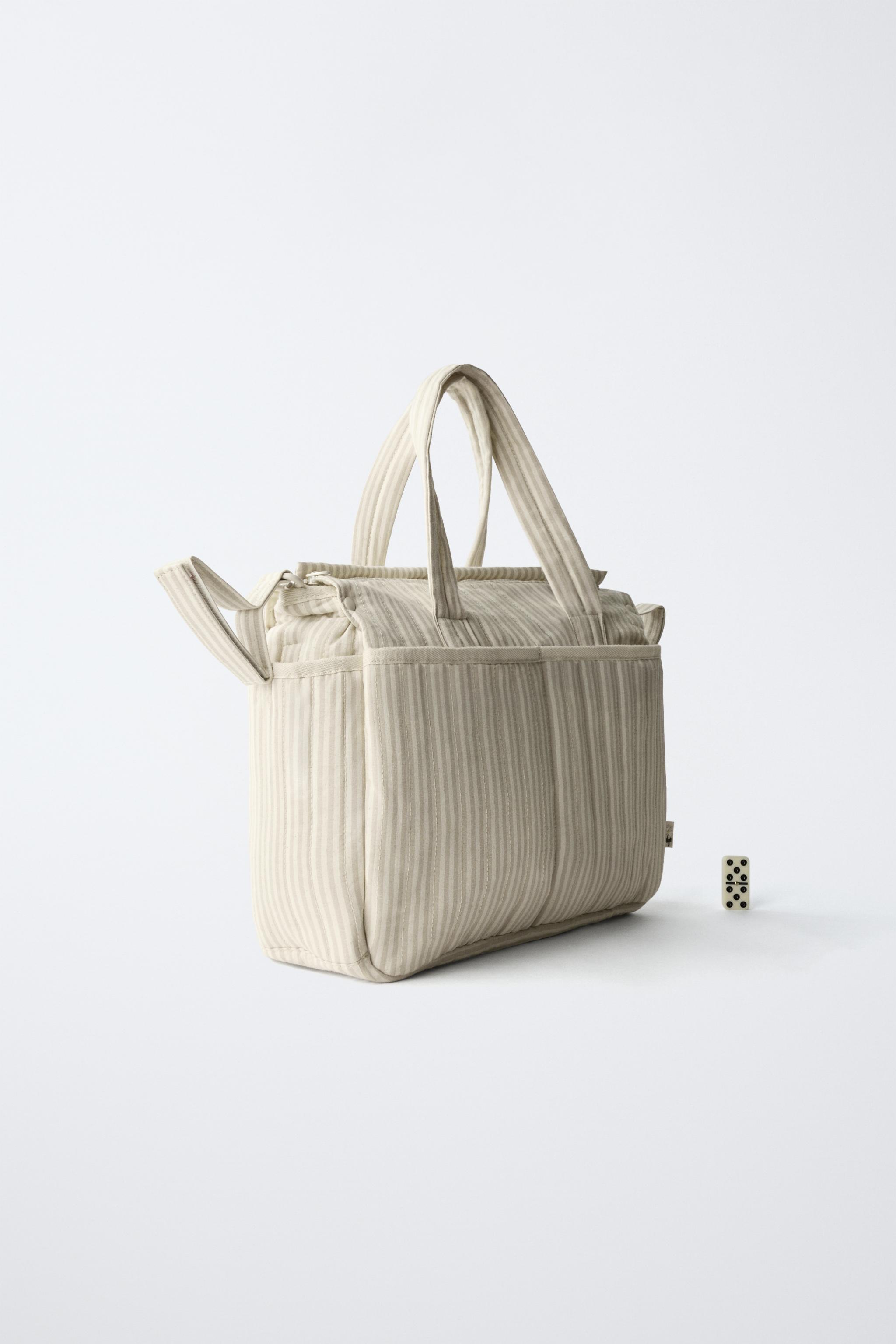 STRIPED MATERNITY BAG